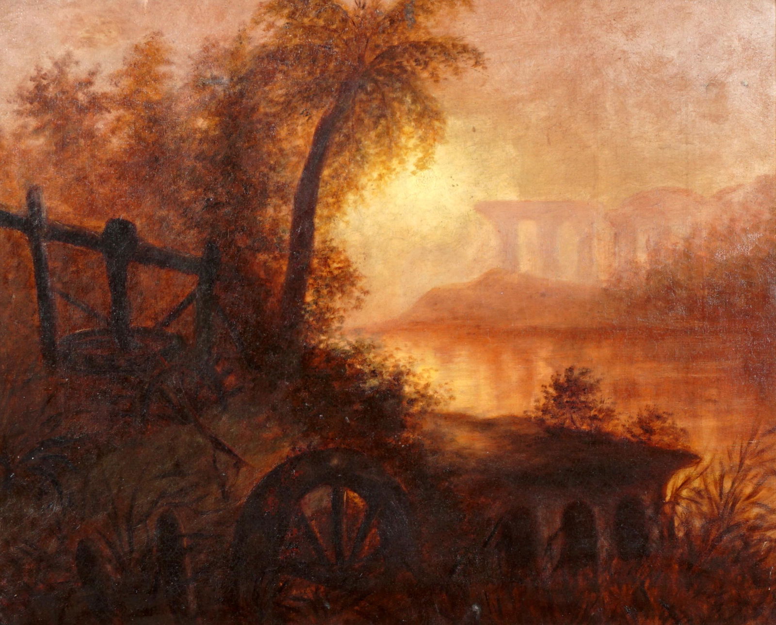 Mystery Artist Tonalist Neoclassical Ruins (1 of 7)
