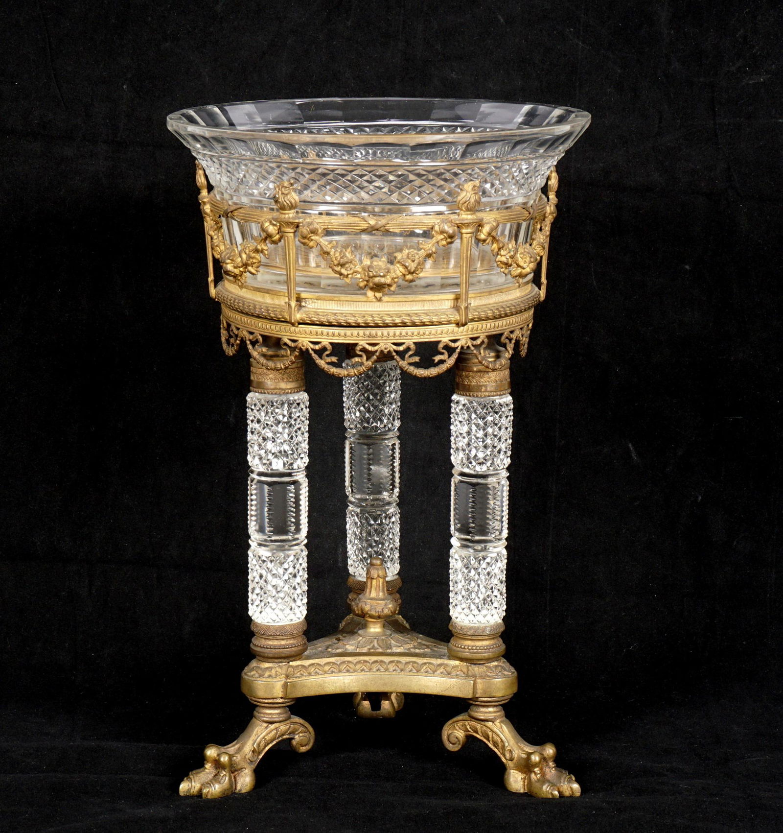 French Baccart Quality Bronze & Cut Glass Compote (1 of 12)