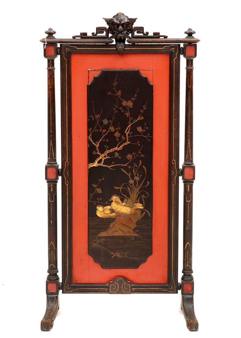 Herter Bros. Style Chinoiserie Decorated Fire Screen (1 of 5)
