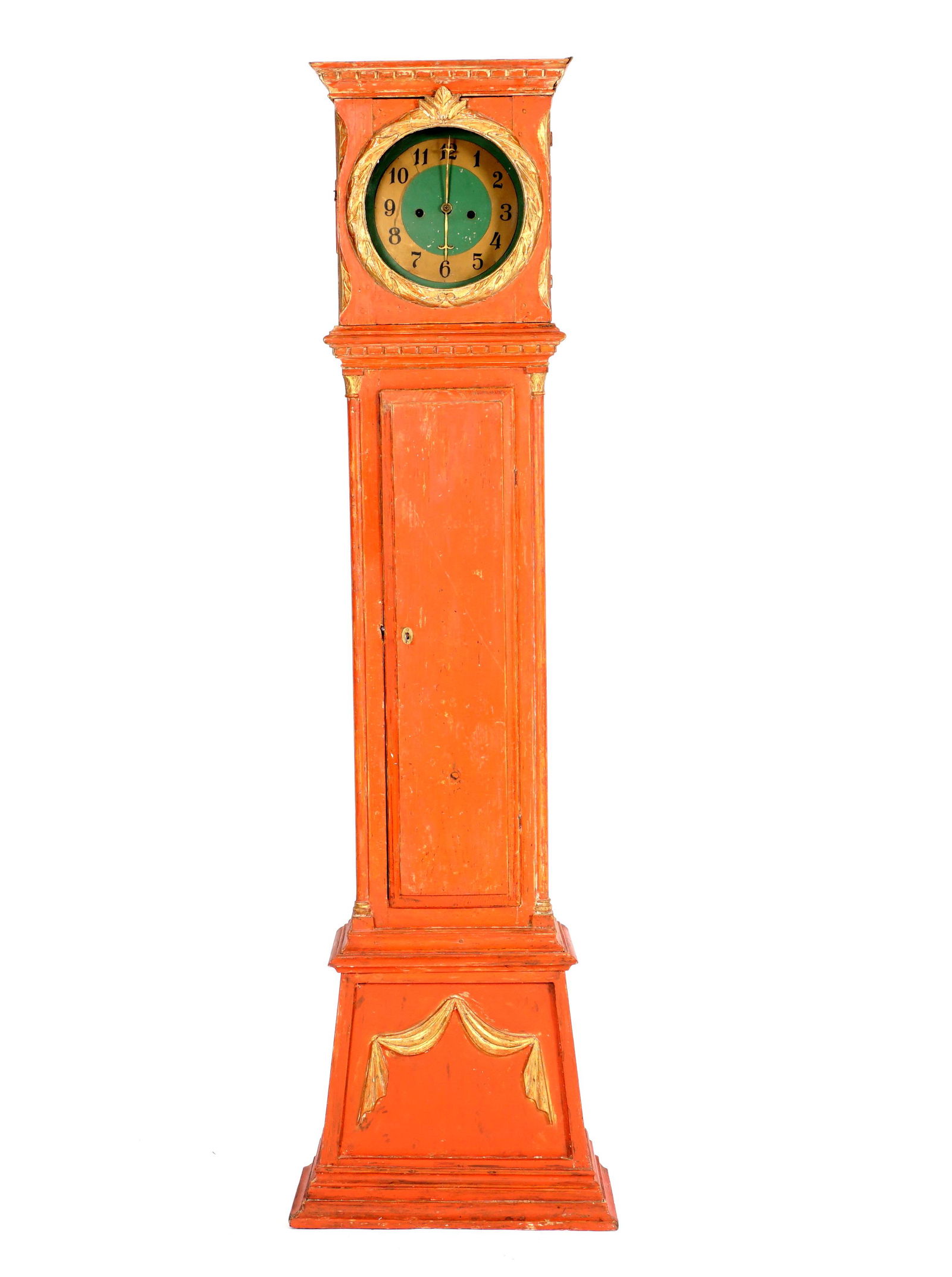 Gustovian Red Painted Tall Case Clock (1 of 20)