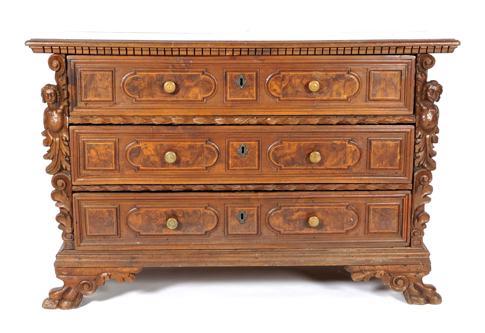 18th Century Walnut Italian Chest of Drawers (1 of 12)