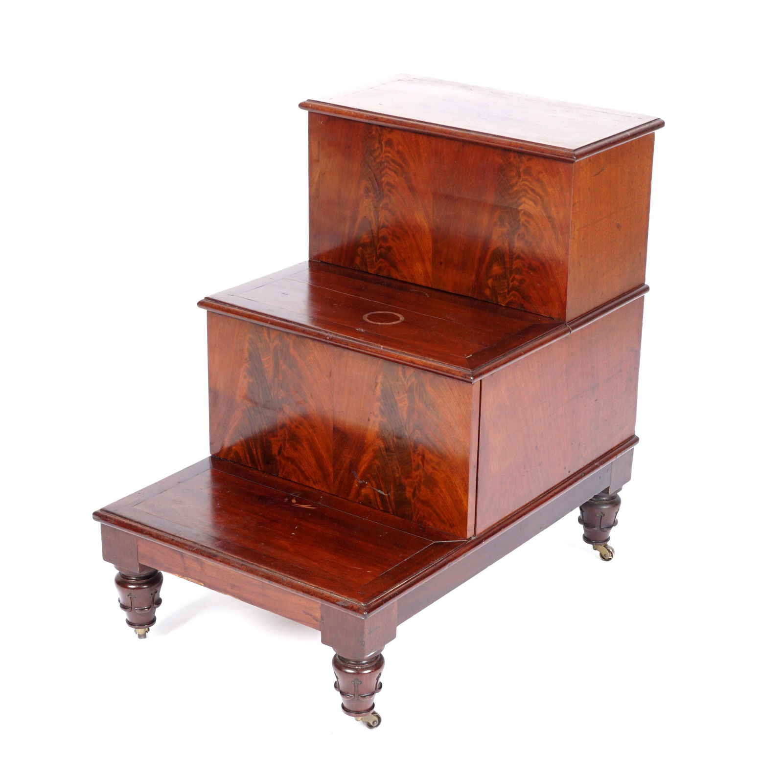 Antique Sheraton Mahogany Library Steps (1 of 7)