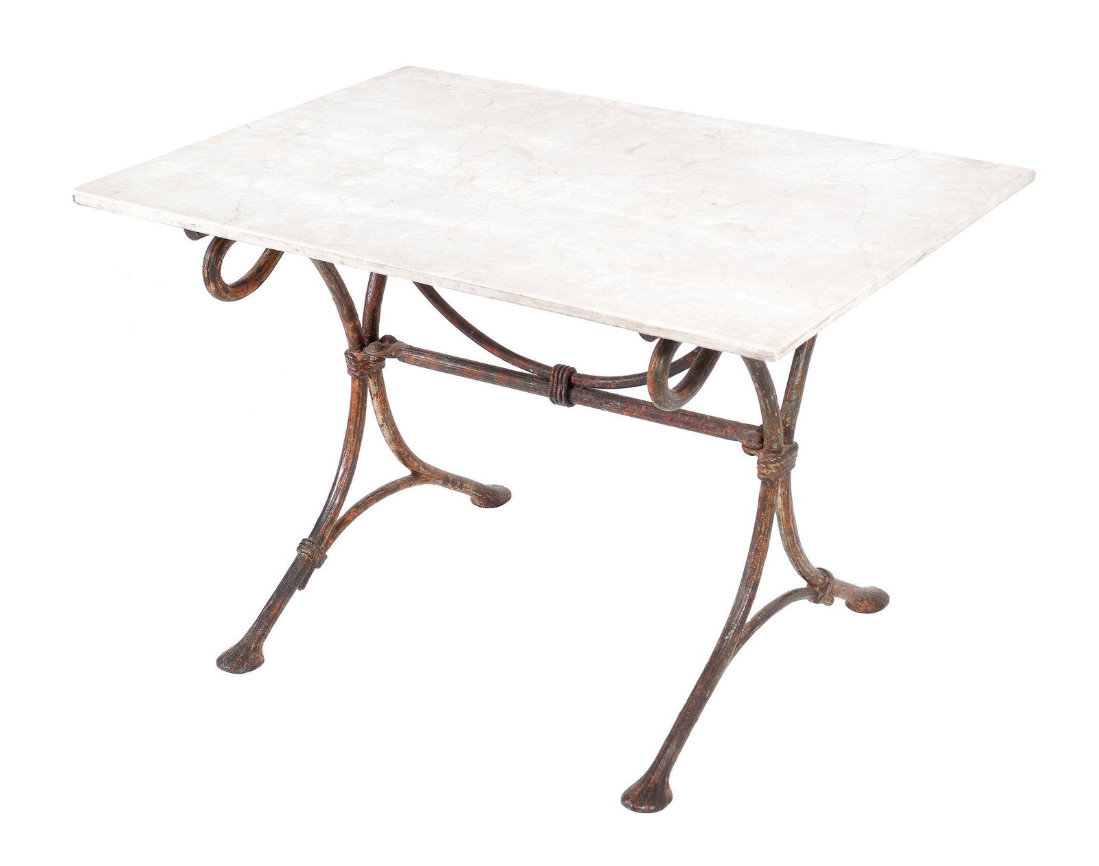 19th Century French Marble Top Bistro Table (1 of 10)