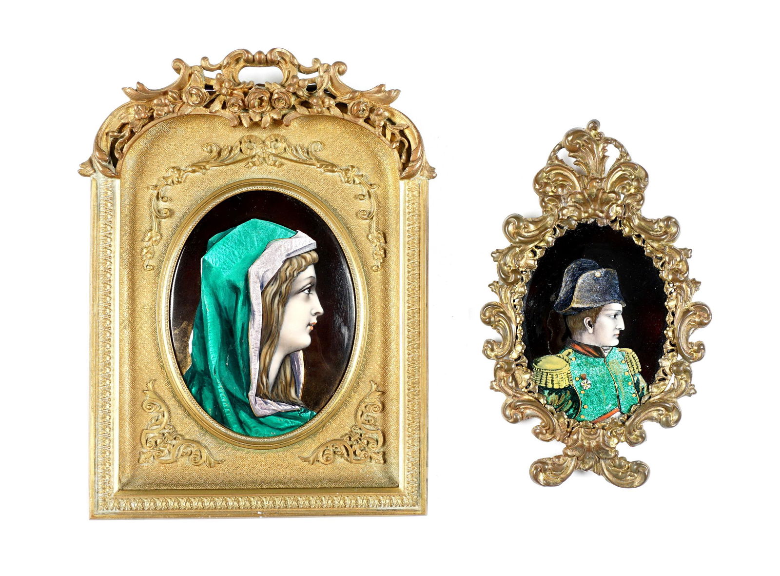 Two Enamel Portrait Plaques (1 of 7)