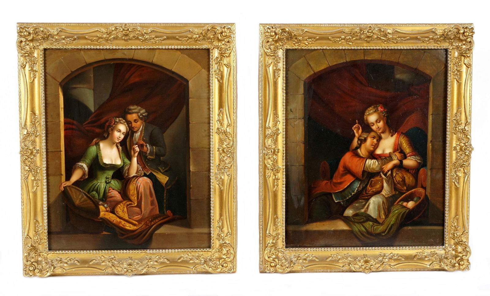 Two Oil on Metal Lovers Paintings (1 of 5)