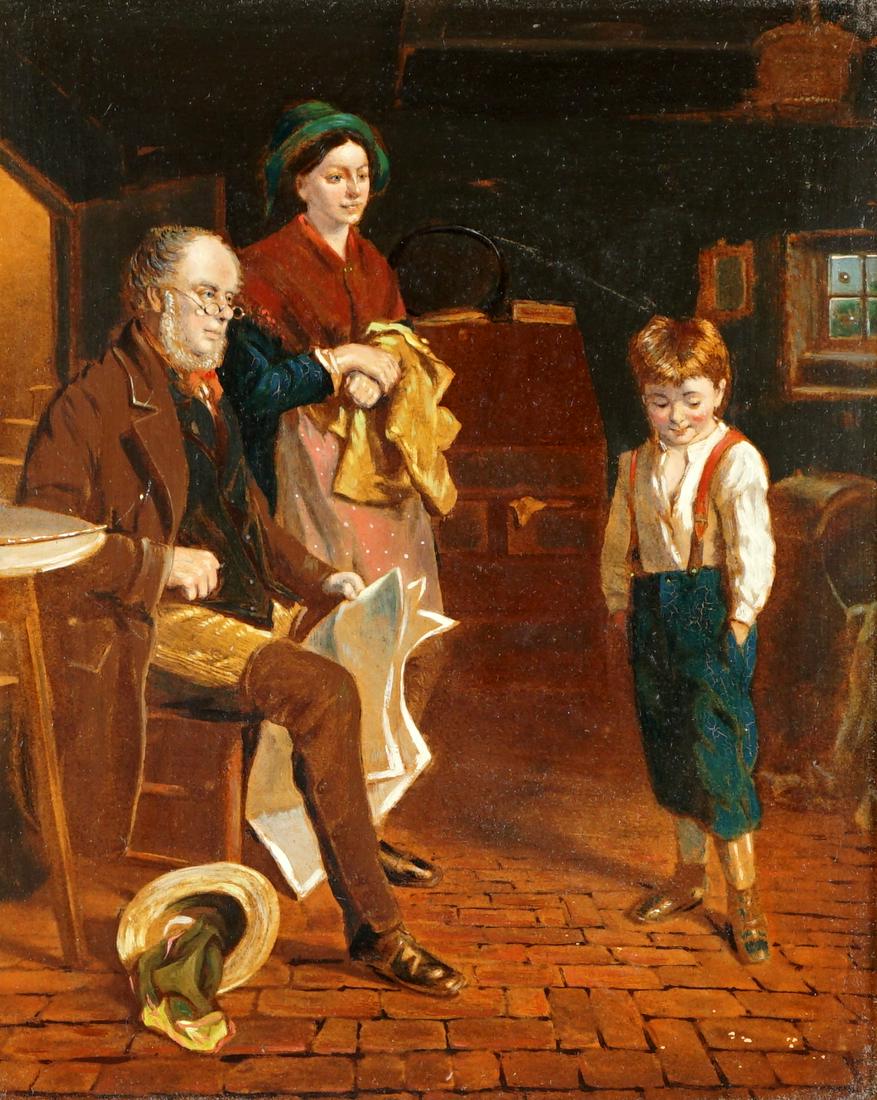 Continental Interior Genre Scene Painting (1 of 5)