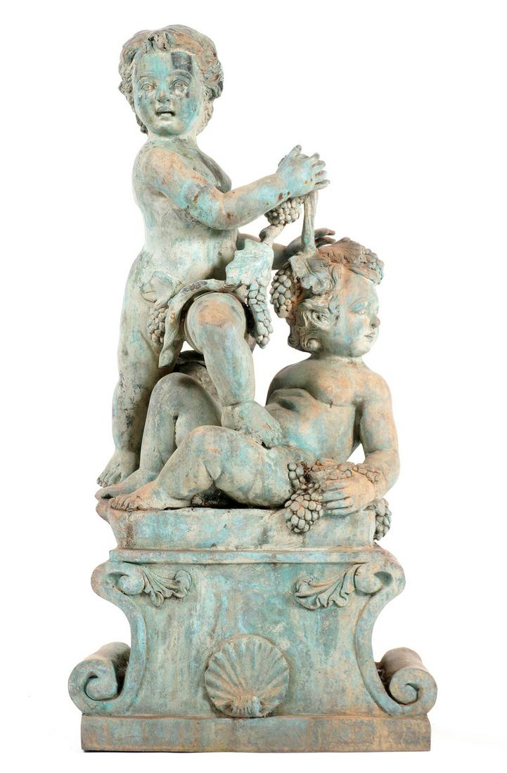 Bronze Bacchanalian Children Garden Statue (1 of 6)