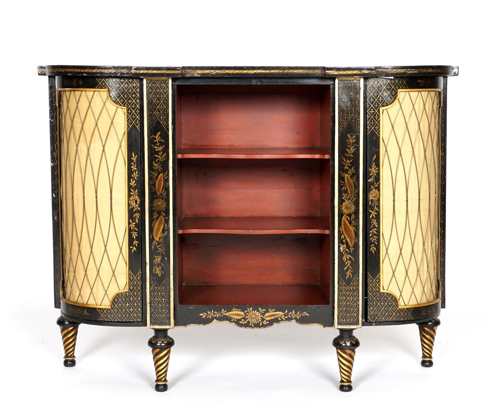 Ebonized Regency Style Chinoiserie Credenza (1 of 13)