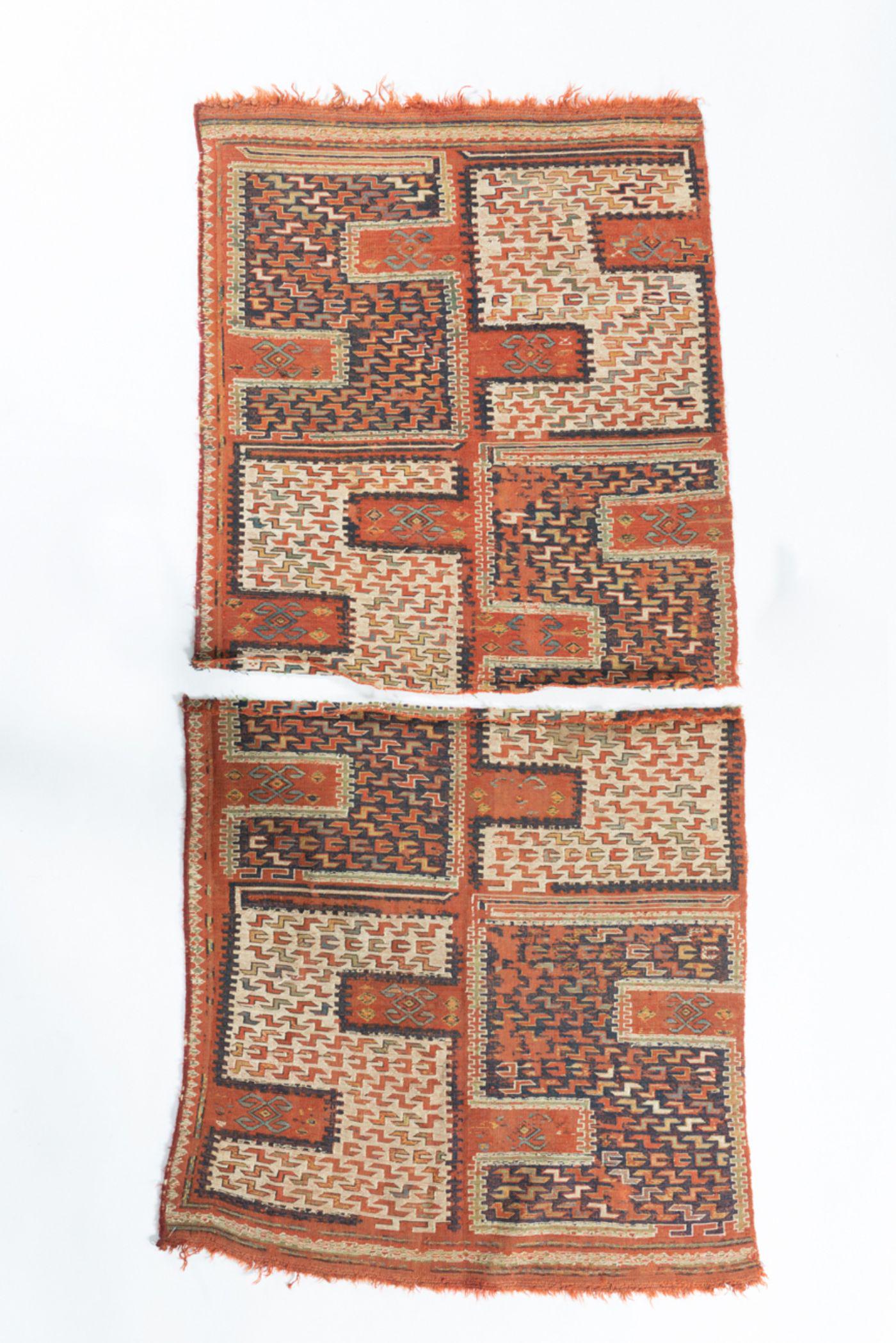 Two Antique Caucasian Sileh Rug Fragments (1 of 9)
