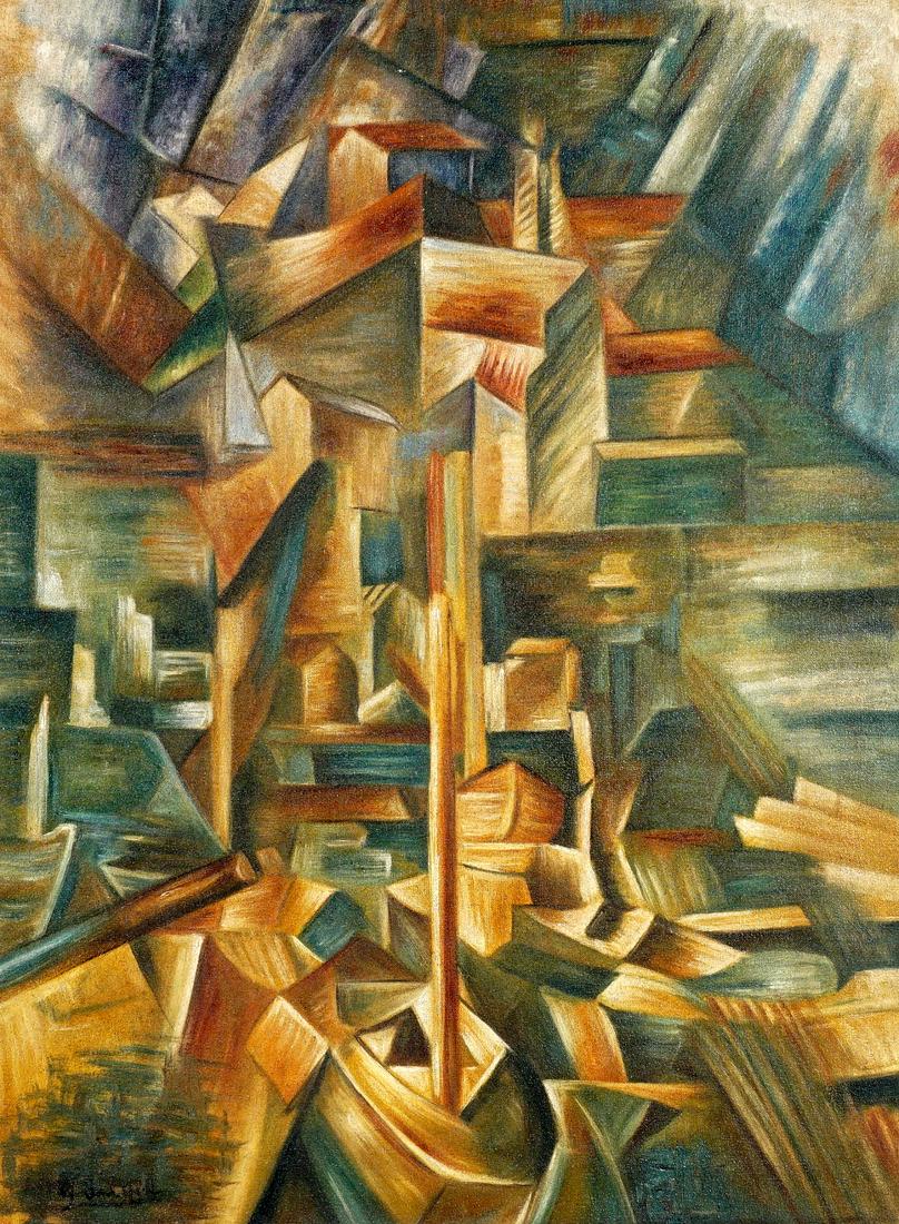 after Georges Braque Abstract Composition Painting (1 of 5)