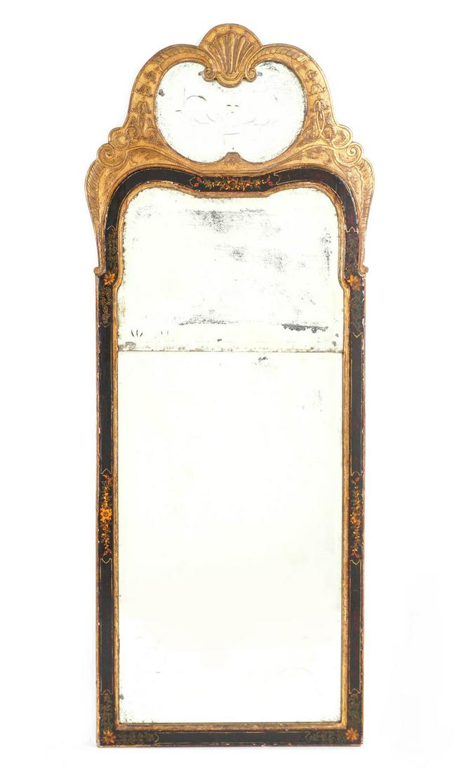 18th Century Parcel Gilt Queen Anne Wall Mirror (1 of 7)