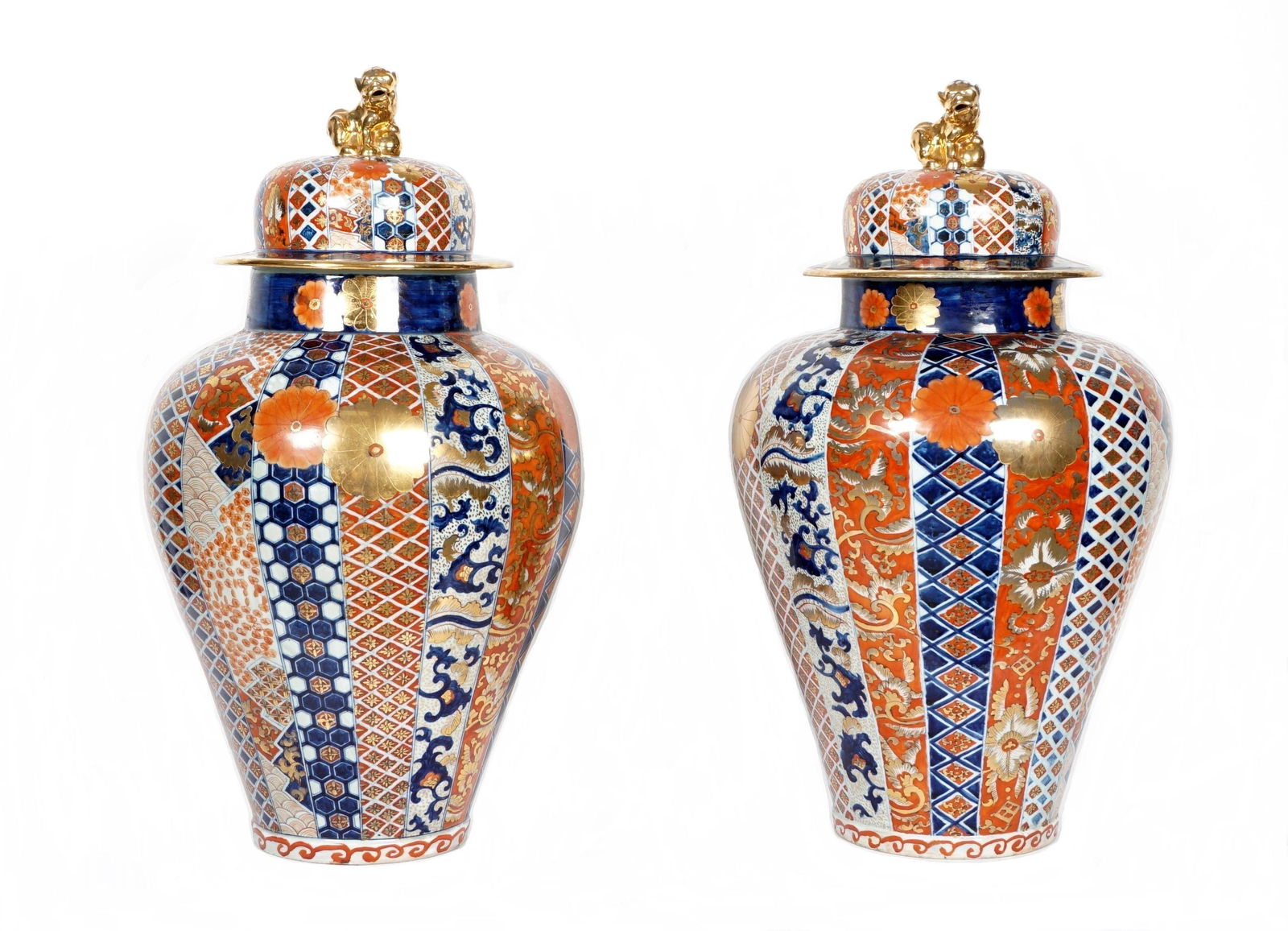 Pair Japanese Imari Ginger Jars (1 of 19)