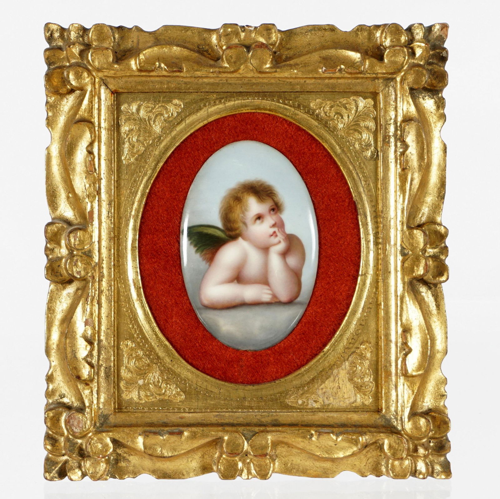 Miniature Cherub Porcelain Plaque (1 of 5)