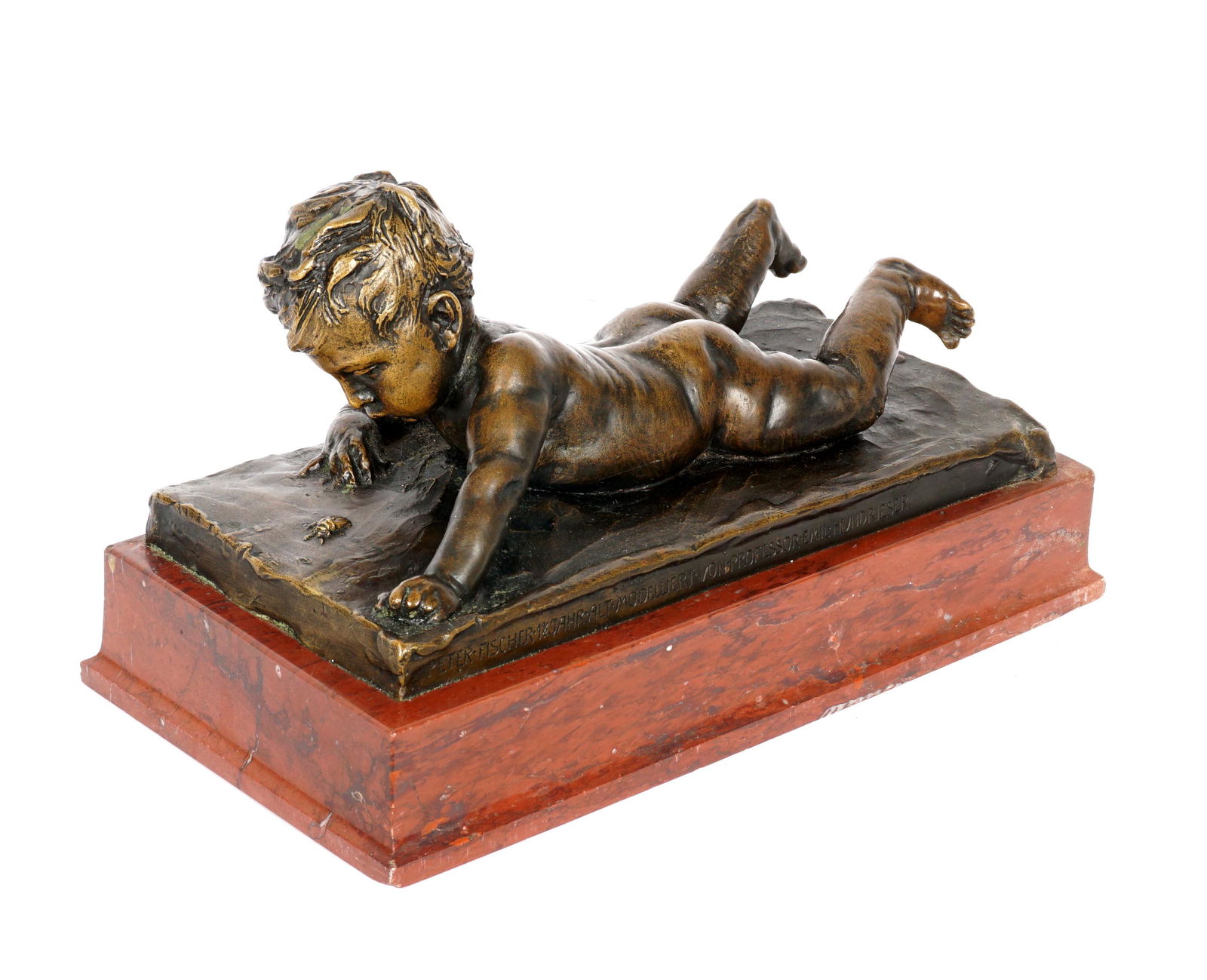 Peter Fischer Bronze Crawling Baby with Insect (1 of 12)