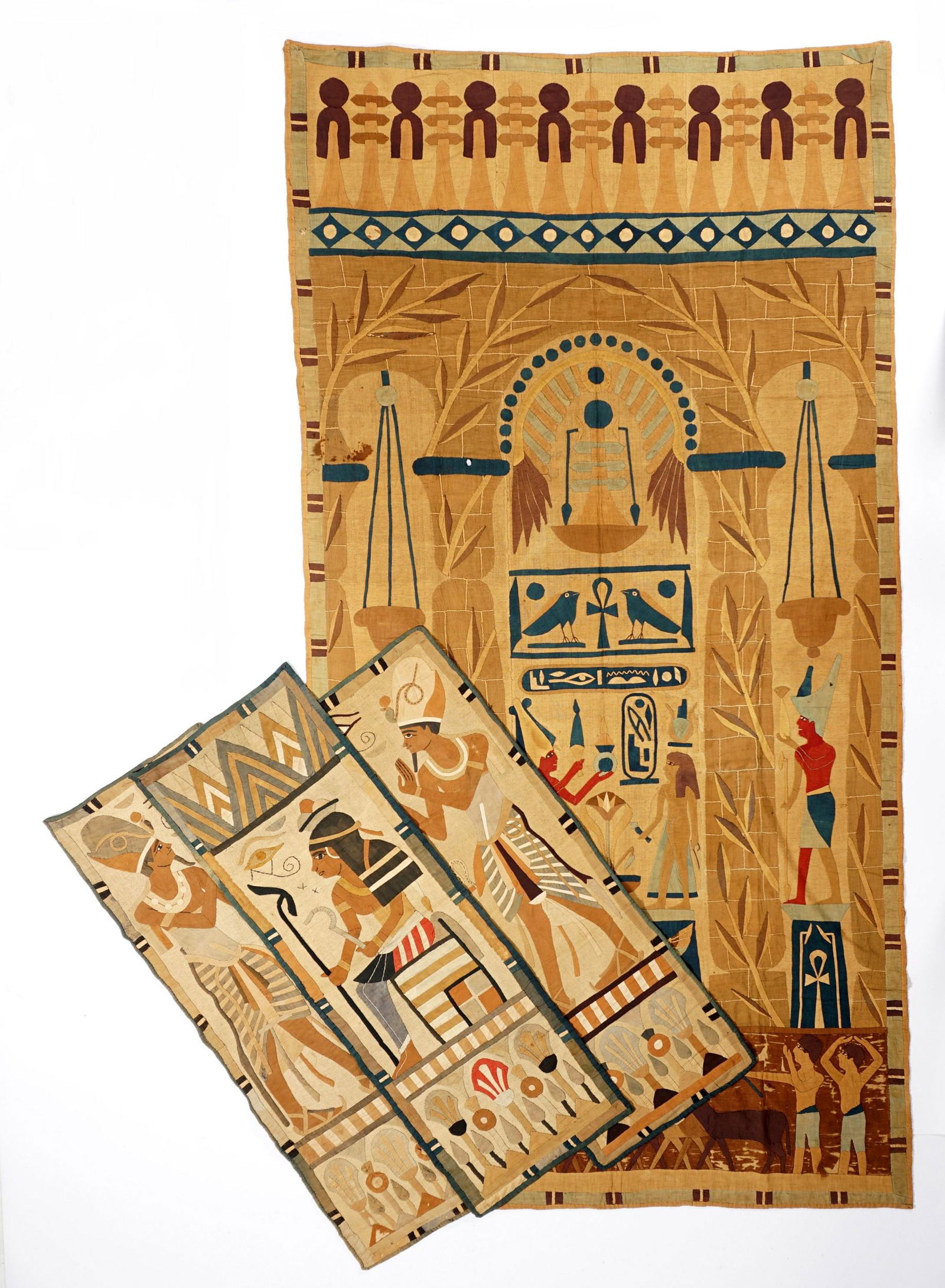 Four Egyptian Egyptomania Appliques Textiles (1 of 11)