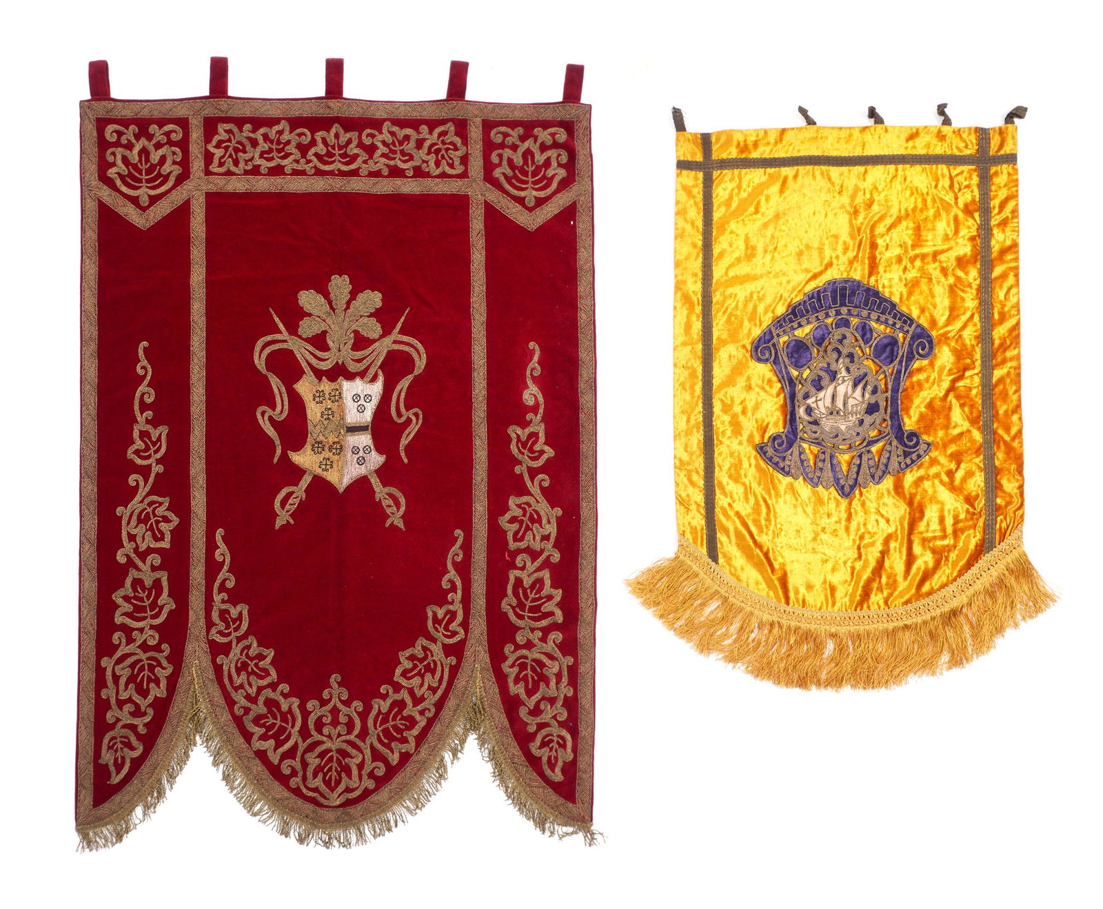 Two Antique Italian Armorial Wall Hangings (1 of 6)
