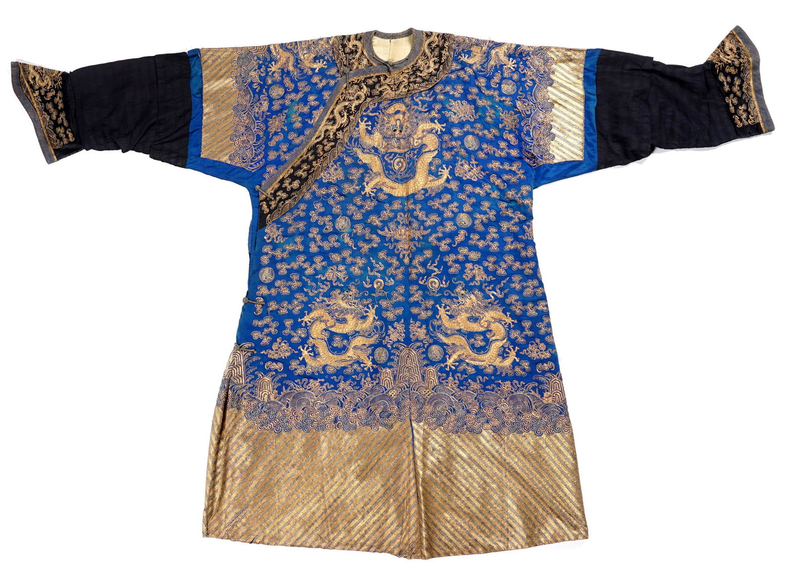 Chinese Gold Thread Silk Five Toed Dragon Robe (1 of 20)