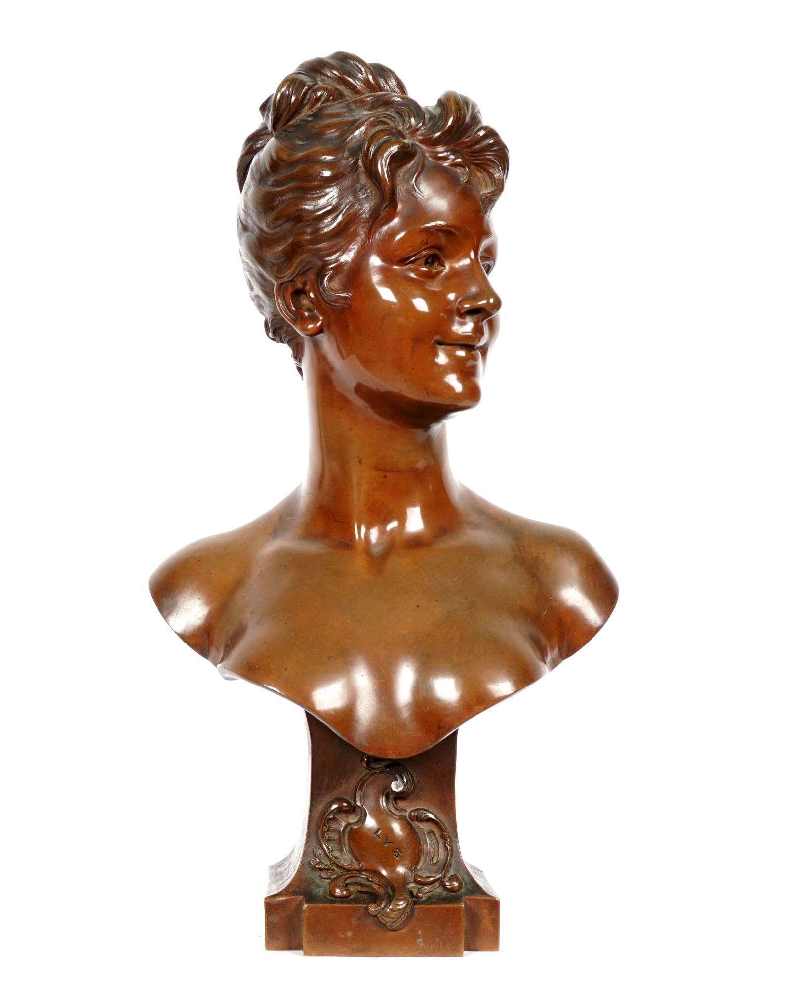 Emile Pinedo Bronze Bust of a Woman (1 of 12)