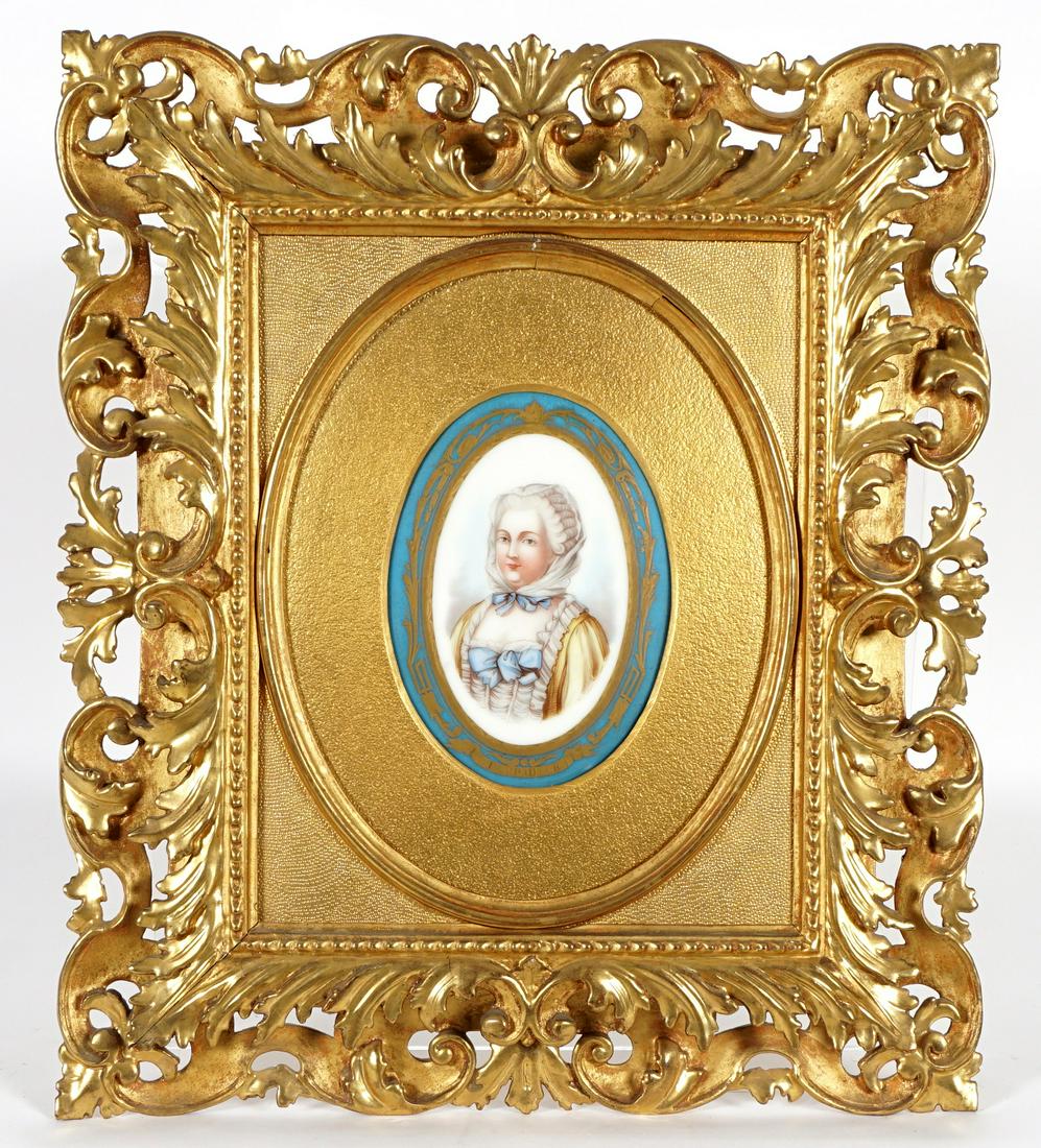 Sevres Style Porcelain Portrait Plaque (1 of 4)