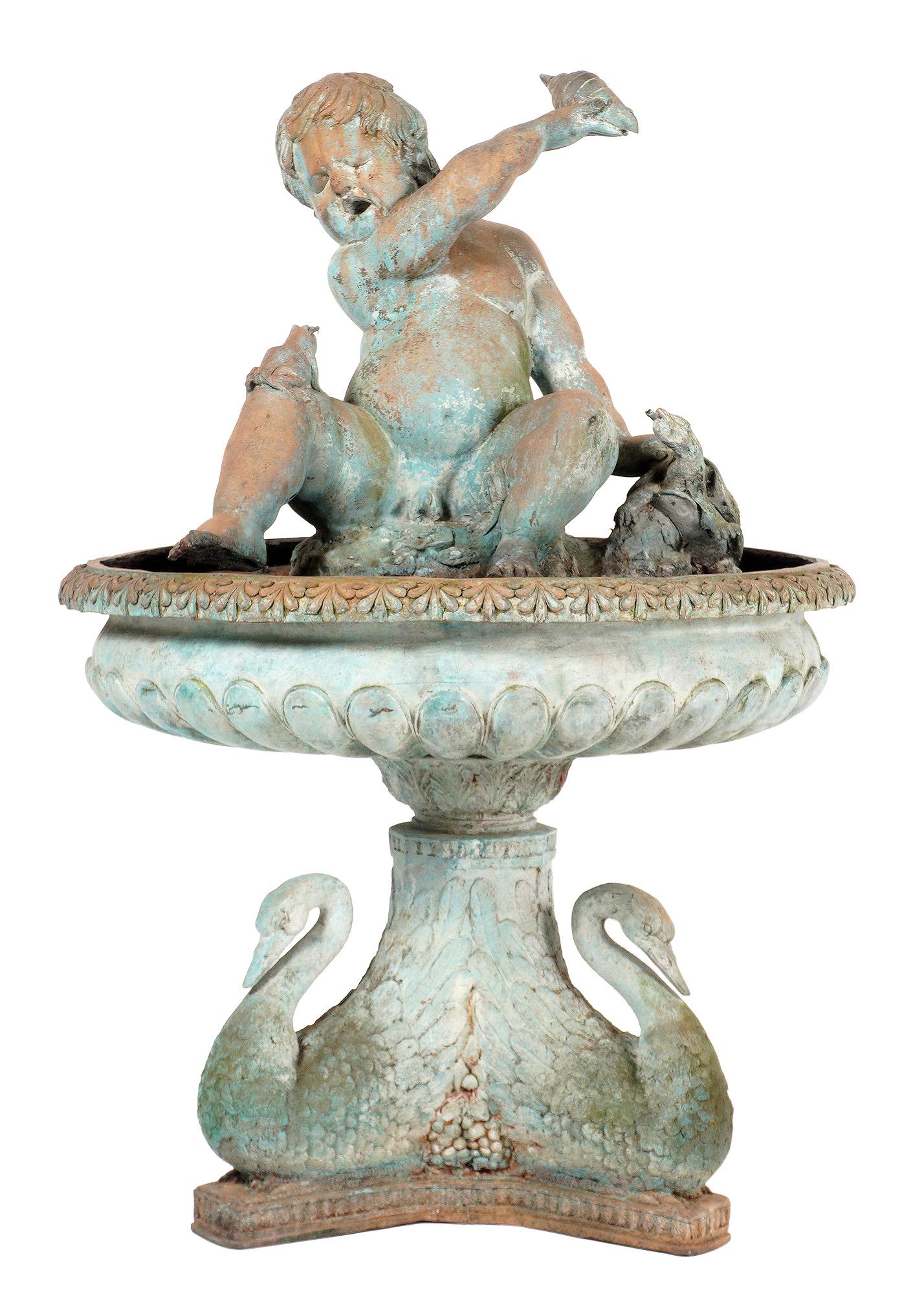 Bronze Putti Figural Garden Fountain (1 of 8)
