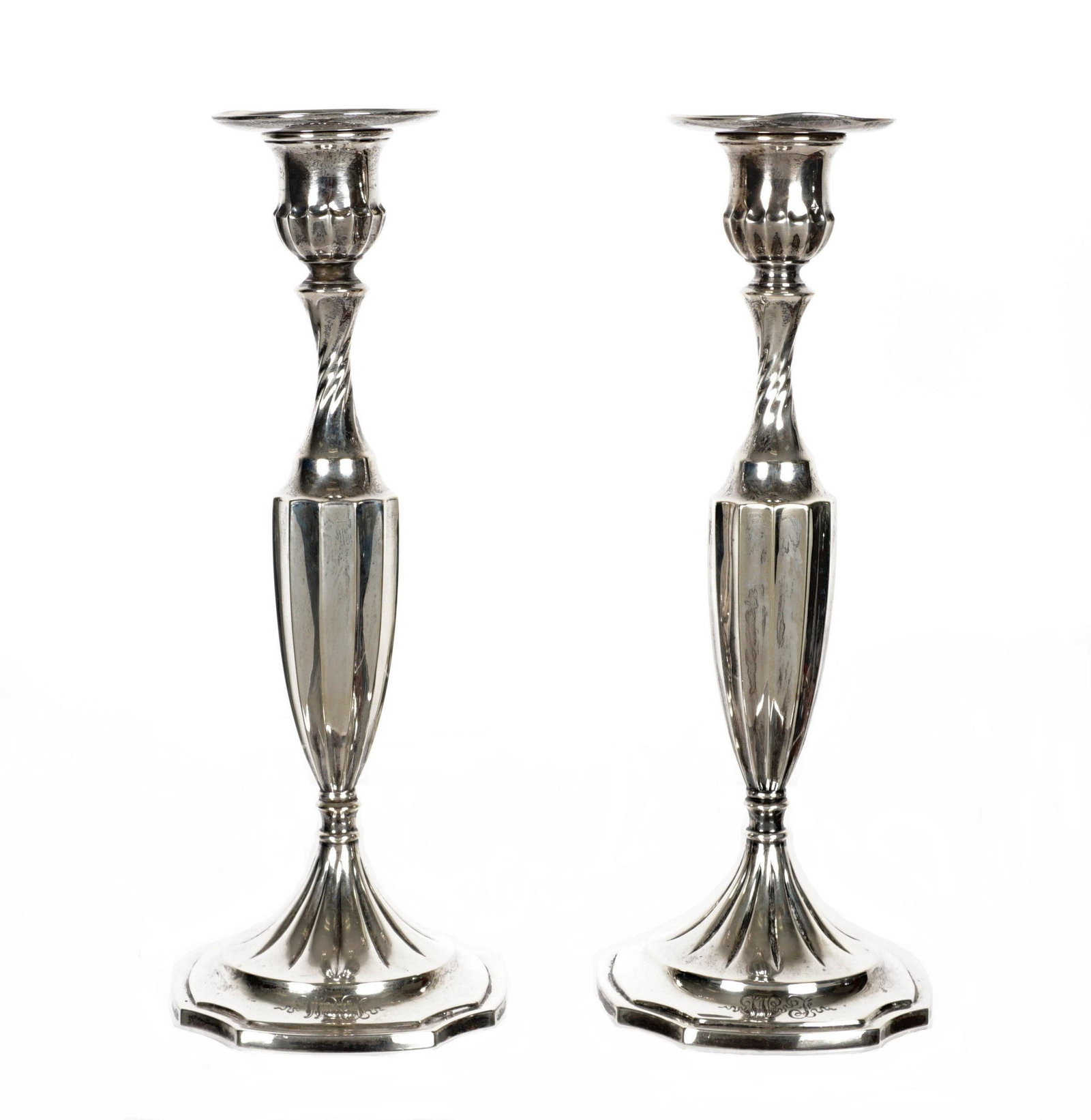 Pair Tiffany Sterling Candlesticks (1 of 11)
