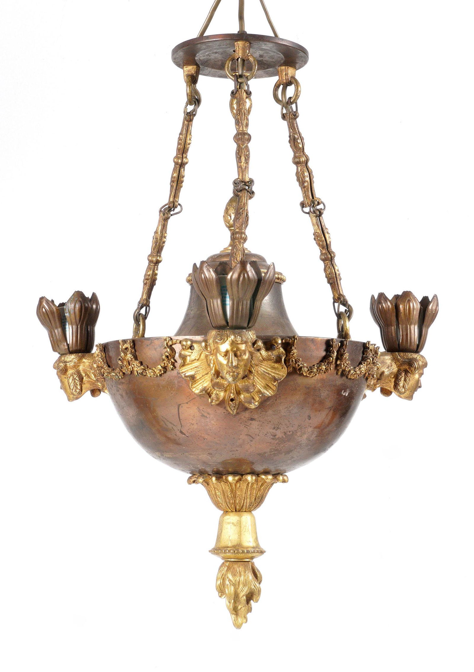 French Empire Bronze Chandelier (1 of 5)