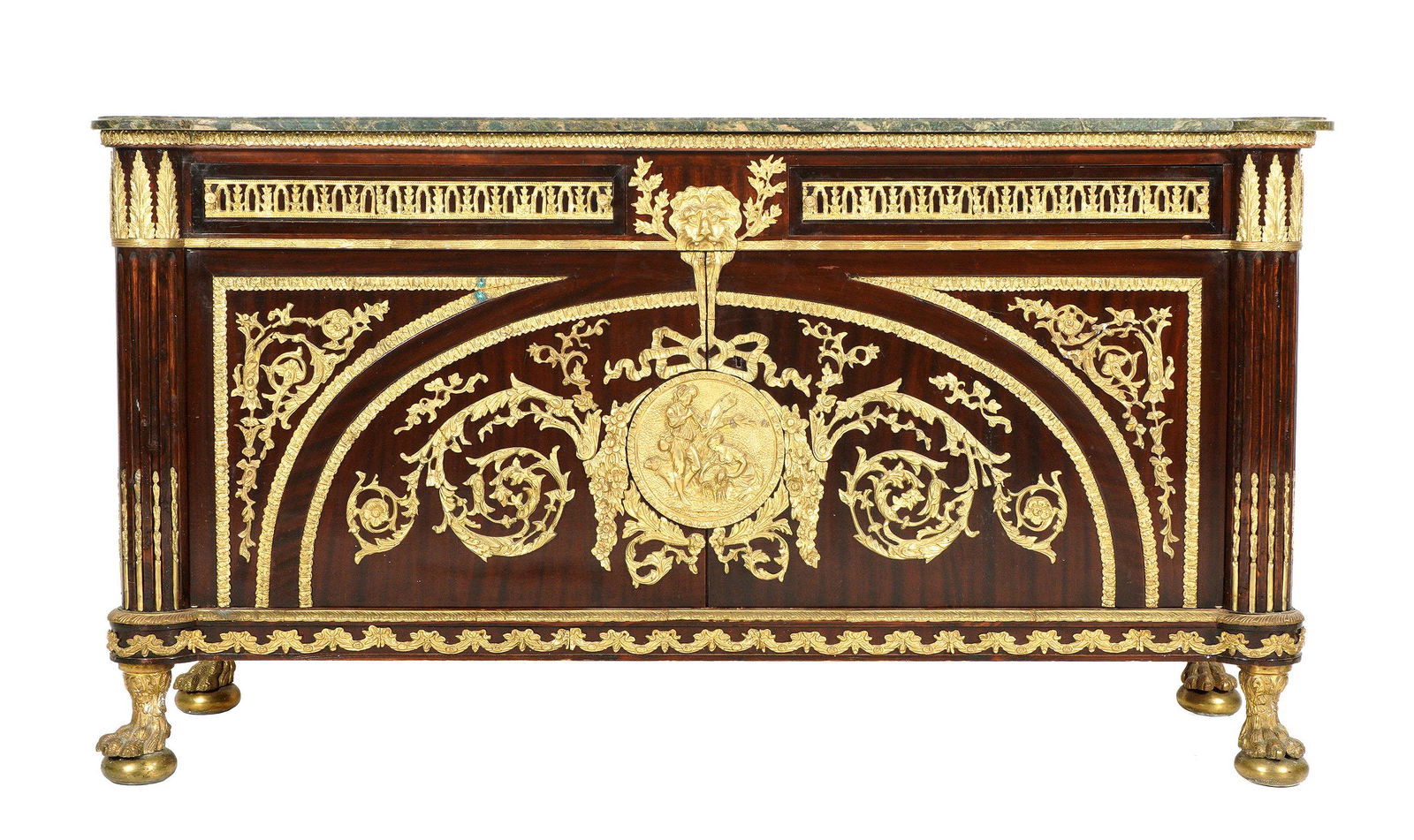 Ornate Louis XVI Style Ormolu Mounted Commode (1 of 10)