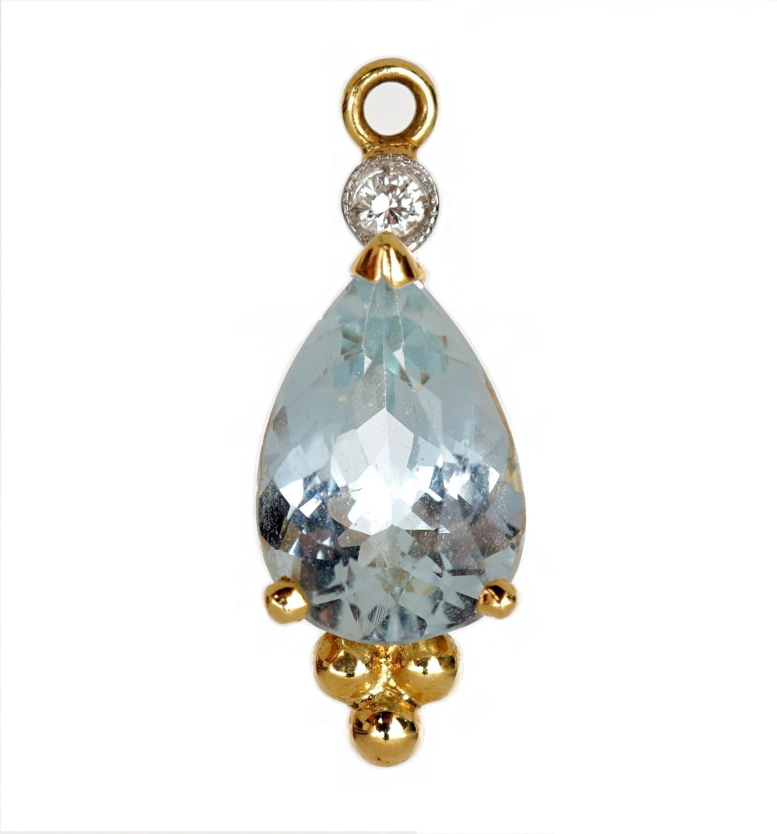 Featherstone 18k  Aquamarine & Diamond Charm (1 of 5)