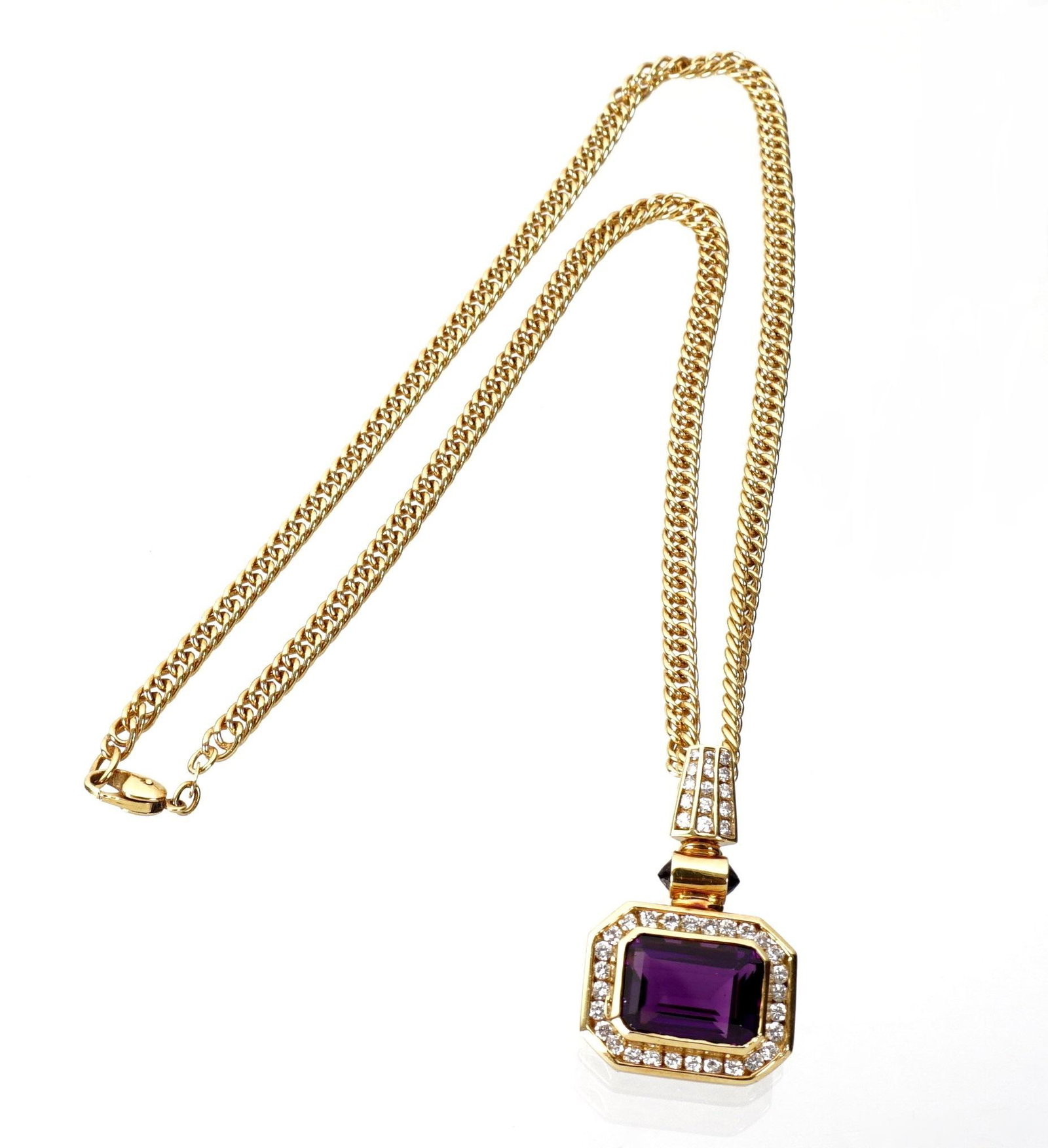 La Triomphe 18k Amethyst Diamond Pendant Necklace (1 of 7)
