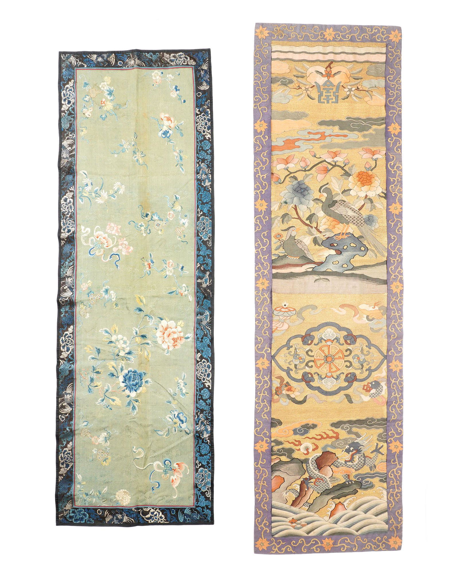 Two Chinese Silk Embroidery Panels (1 of 8)