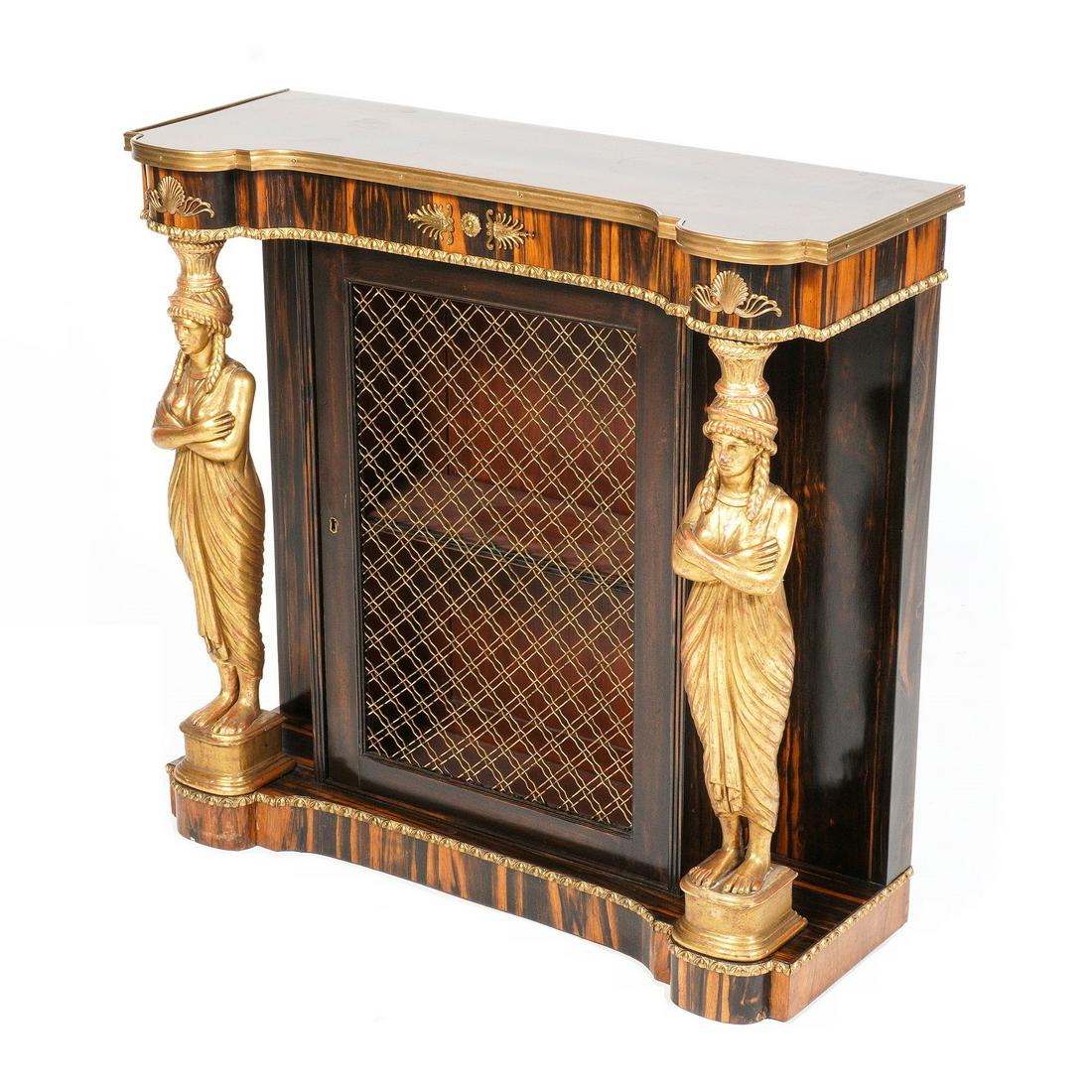 English Rosewood Chiffonier with Gilt Wood Maidens (1 of 8)