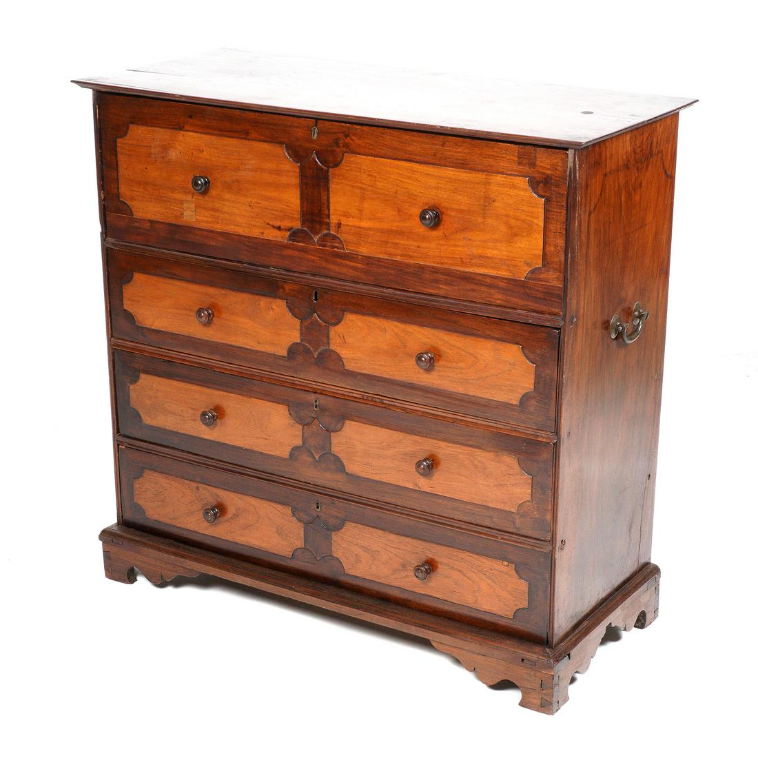 19th Century China Trade Campaign Secretary Chest (1 of 12)