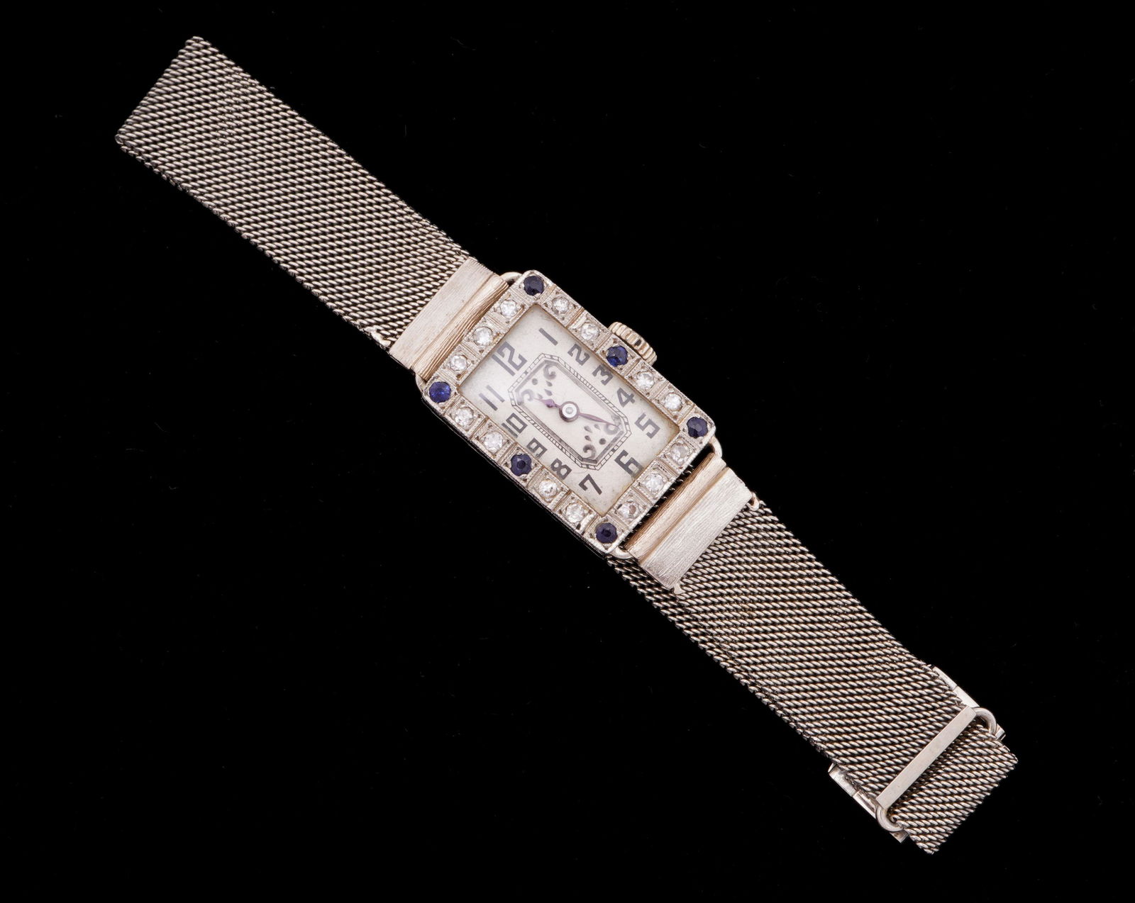Ladies 18k Gold Diamond and Sapphire Watch (1 of 7)