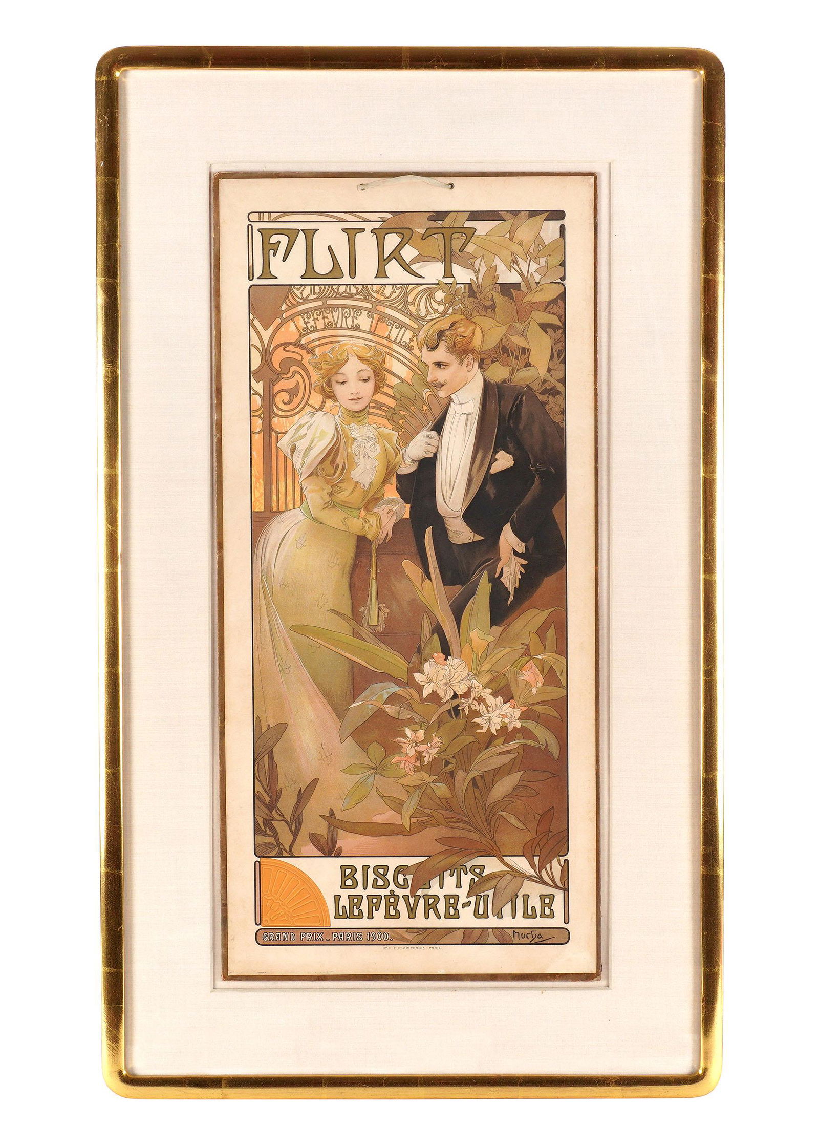 1900 Alphonse Mucha Flirt Advertising Lithograph (1 of 6)