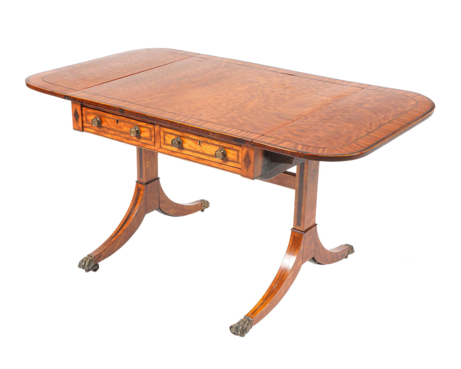 English Regency Satinwood Sofa Table (1 of 13)