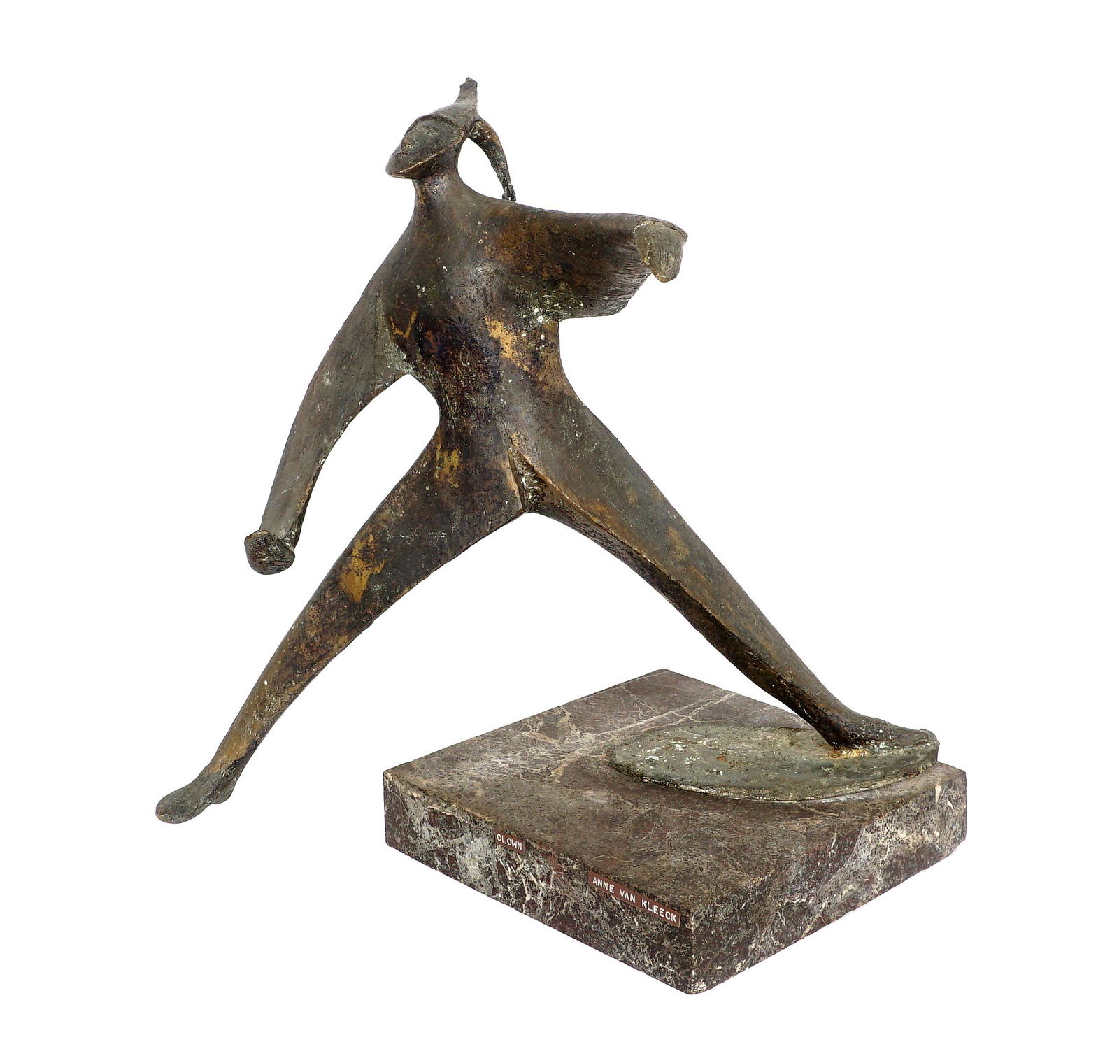 Anne Van Kleeck Modernist Bronze Clown Sculpture (1 of 12)