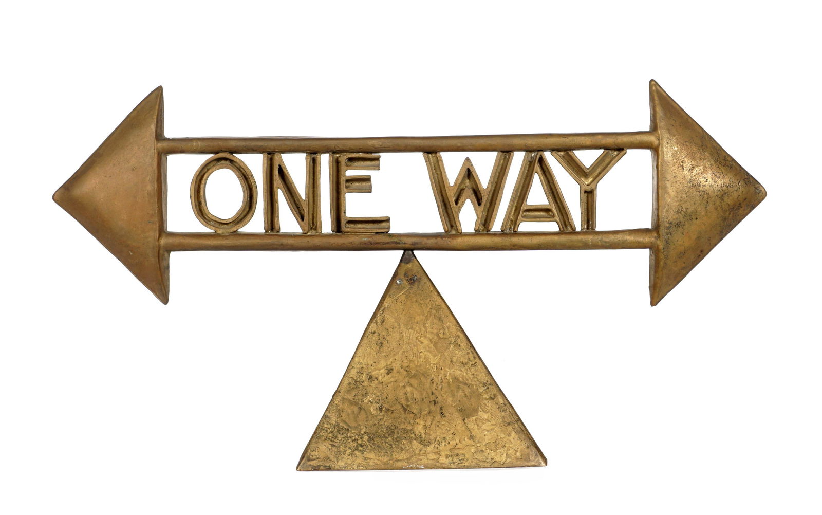 Anne Van Kleeck One Way Sign Bronze Sculpture (1 of 16)