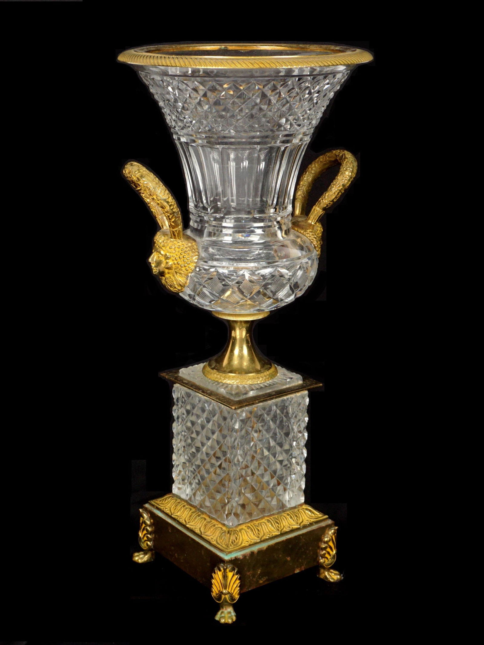 Baccarat Quality Gilt Bronze and Crystal Urn (1 of 9)