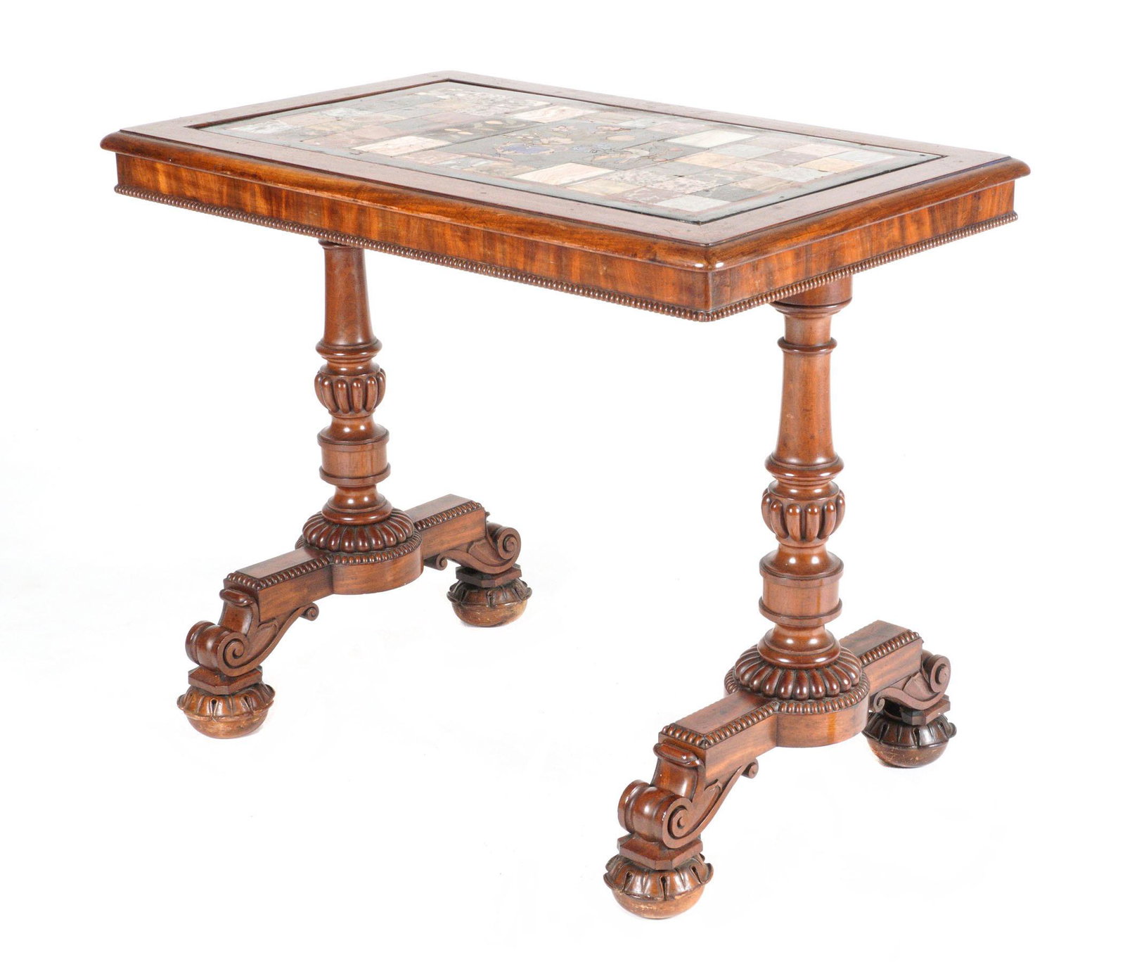 Rosewood Pietra Dura and Specimen Center Table (1 of 7)