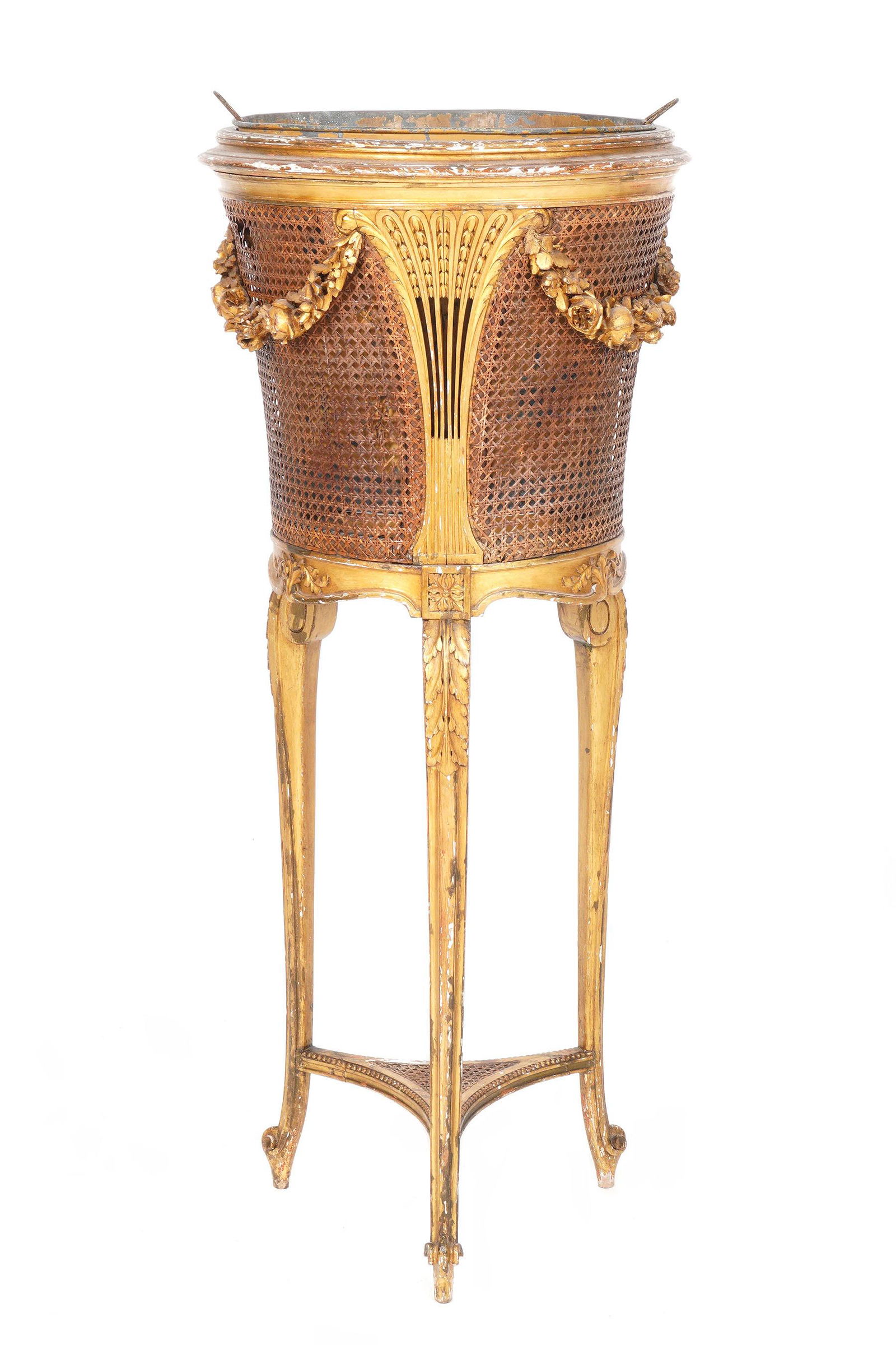 French Caned and carved Gilt Wood Planter (1 of 8)
