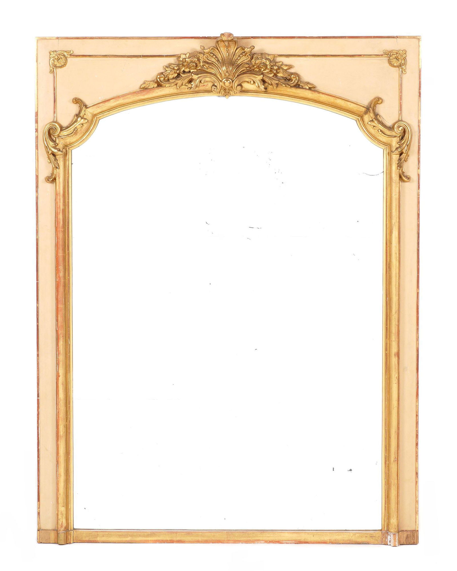 French Carved Parcel Gilt and Painted Mirror (1 of 5)