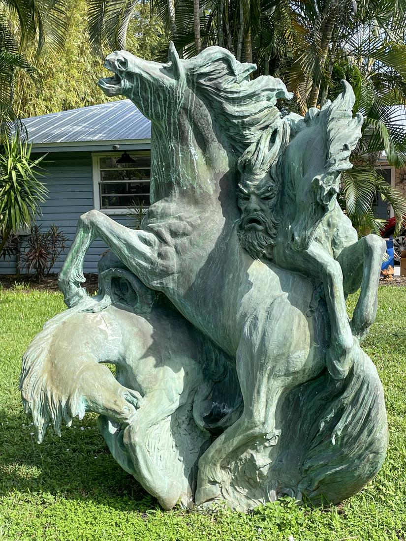 Benedetto Robazza Life Size Horses Fountain Sculpture (1 of 8)