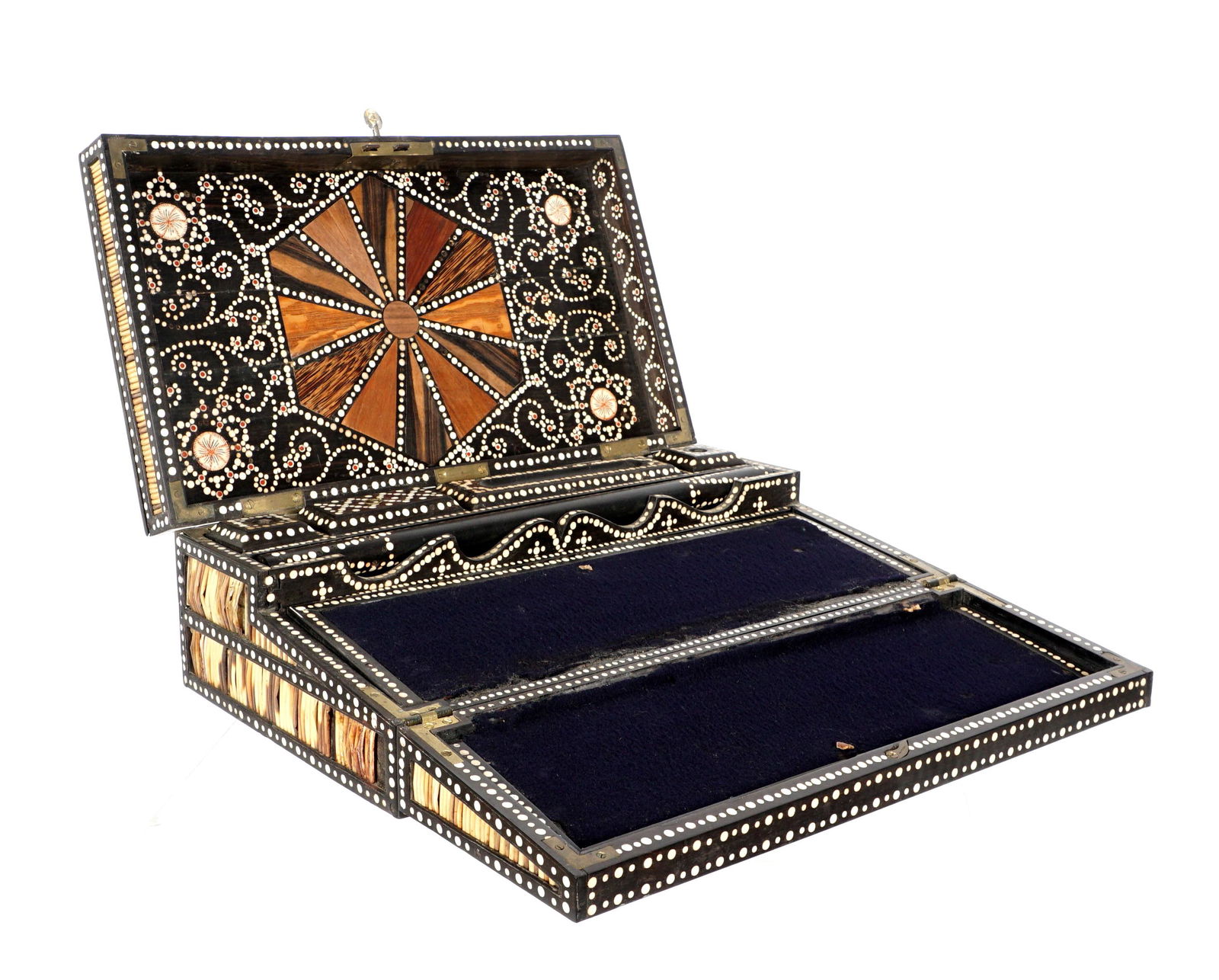 19th Century Anglo Indian Inlaid Quill Lap Desk (1 of 13)