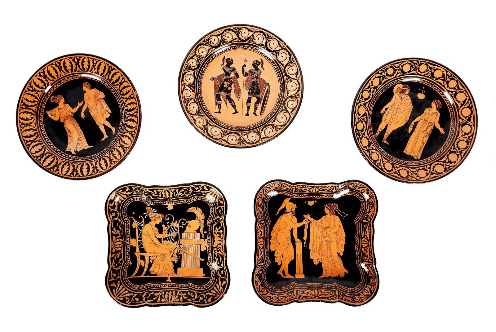 Five Giustiniani Attic Ware Etruscan Plates (1 of 15)