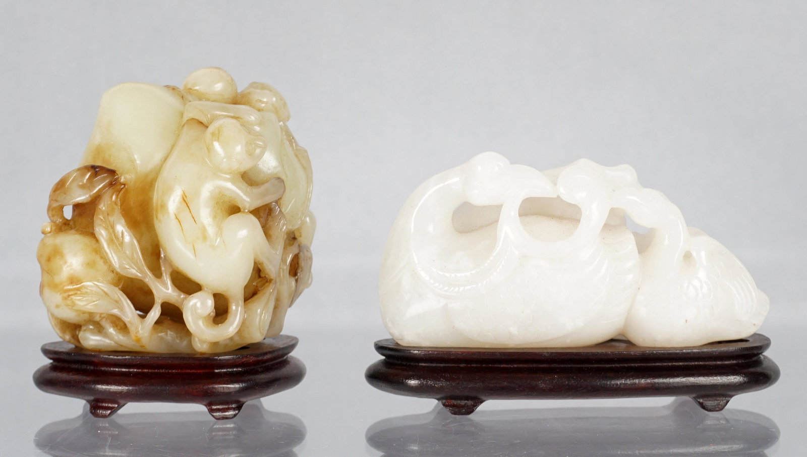 Two Chinese Carved Jade Figural Groups (1 of 15)