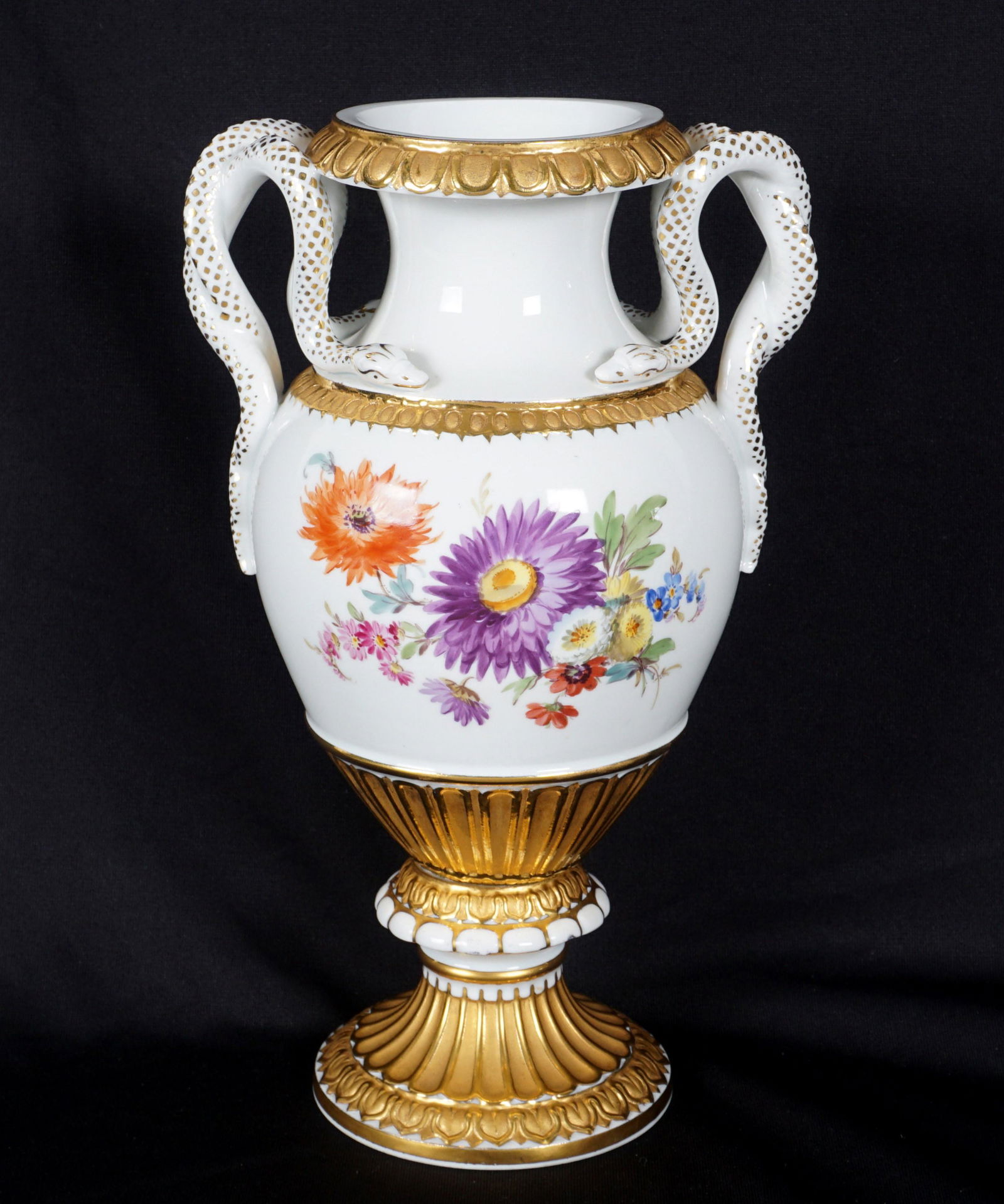 Meissen Porcelain Snake Handled Vase (1 of 13)