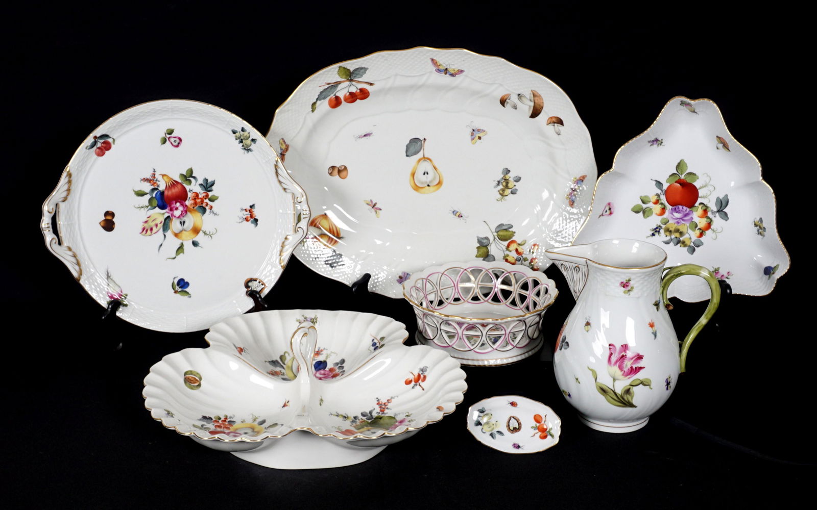 7 Piece Herend Fruits and Flowers Tableware (1 of 17)