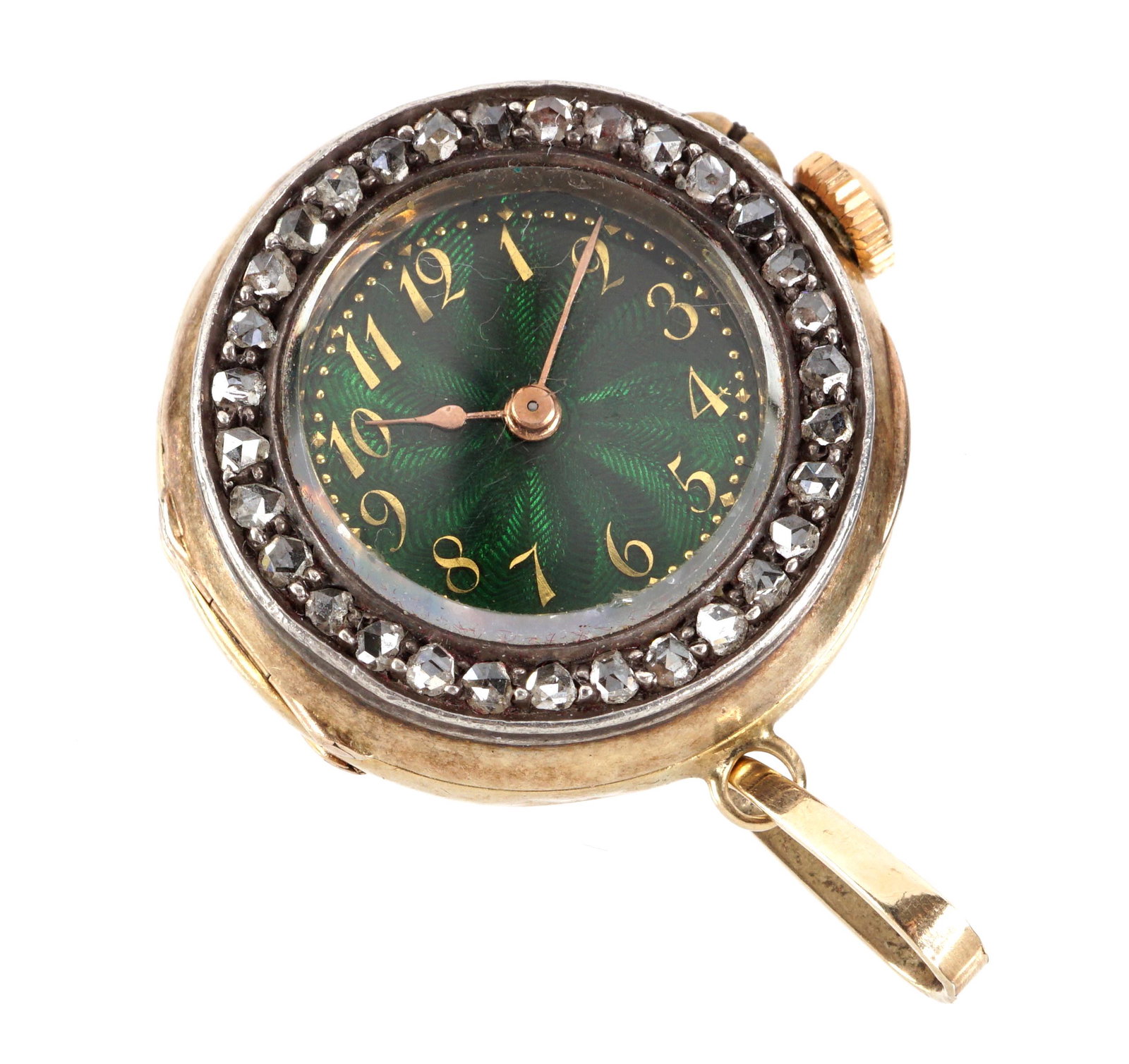 18k Gold and Diamond Le Roy & Fils Pocket Watch (1 of 10)