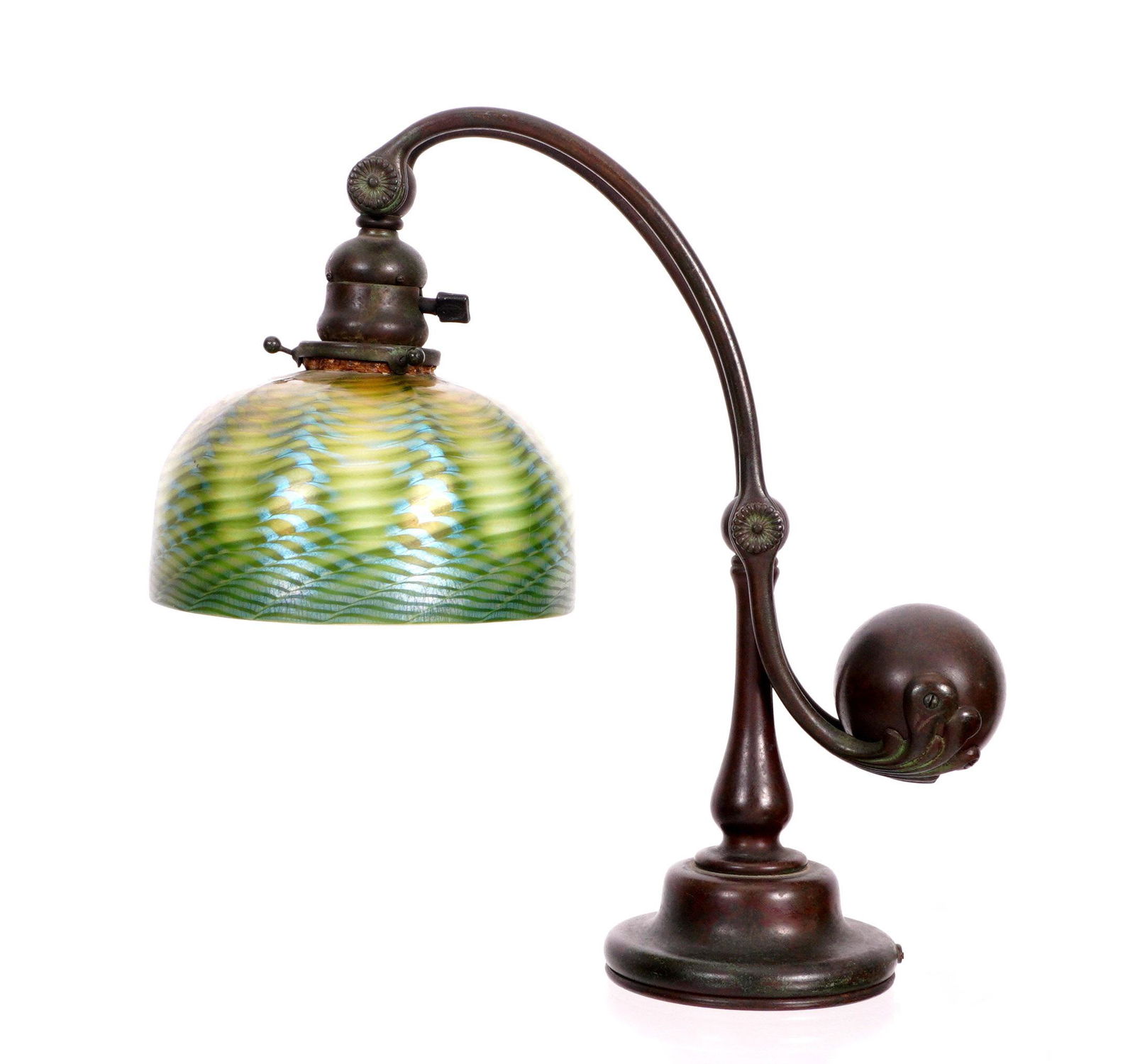 Tiffany Studios Bronze Counter Balance Desk Lamp (1 of 20)
