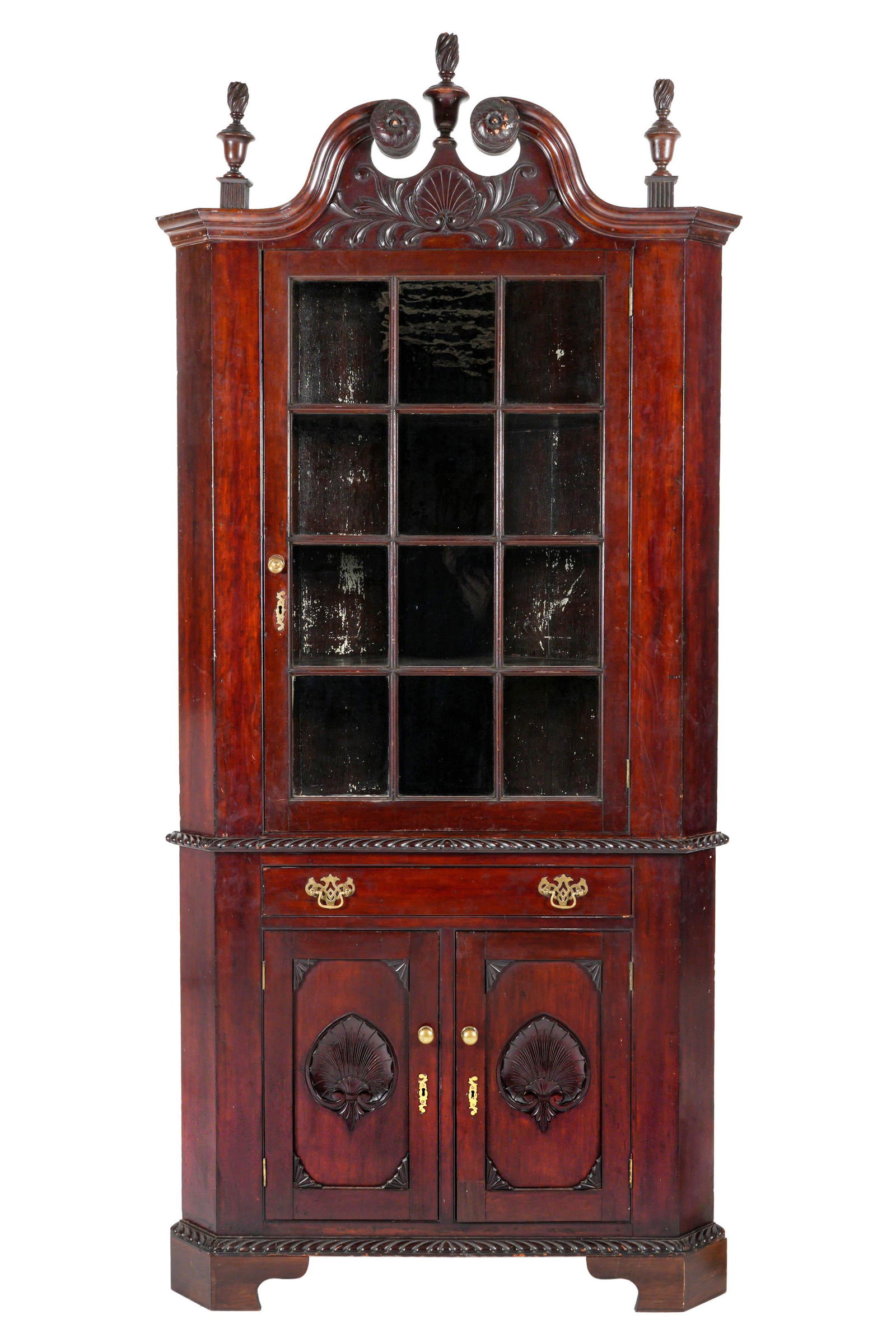19th C. Pennsylvania Cherry Corner Cabinet (1 of 11)